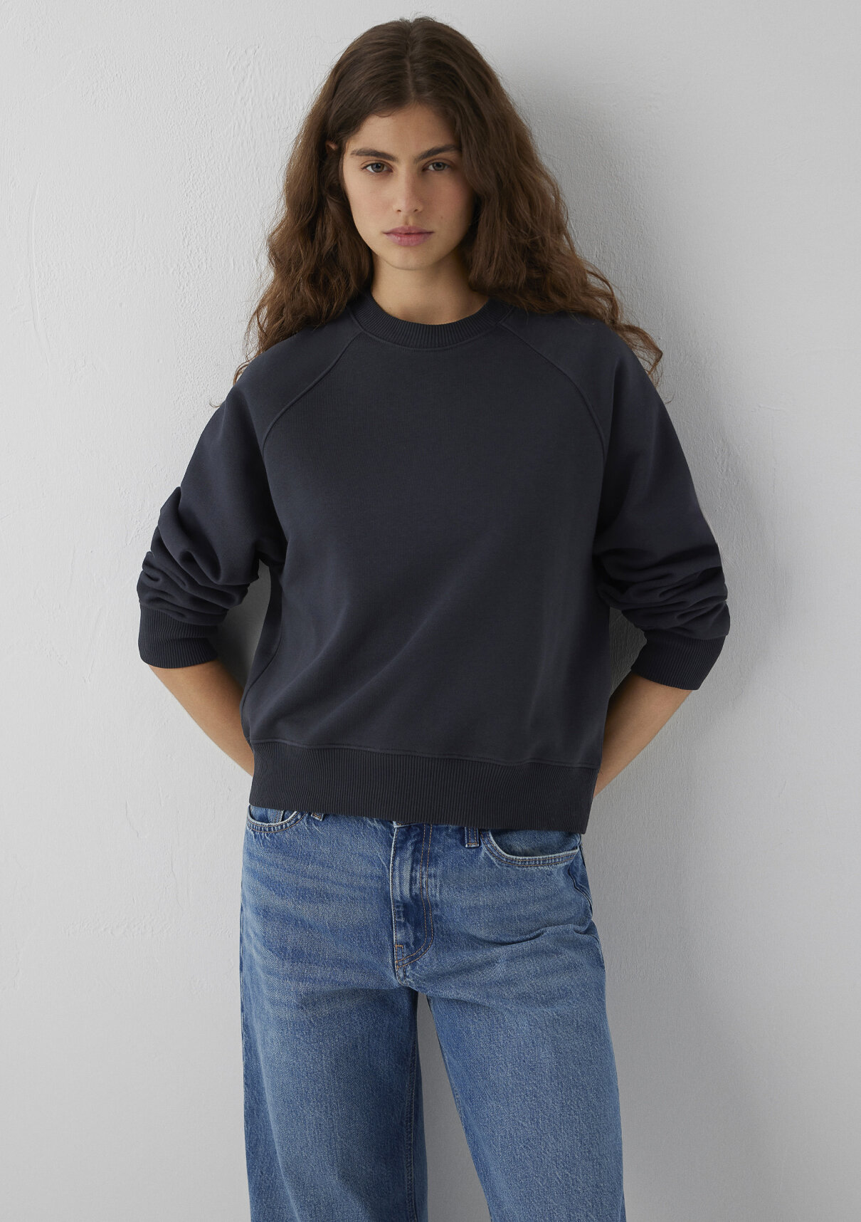 Mavi Lacivert Basic Sweatshirt