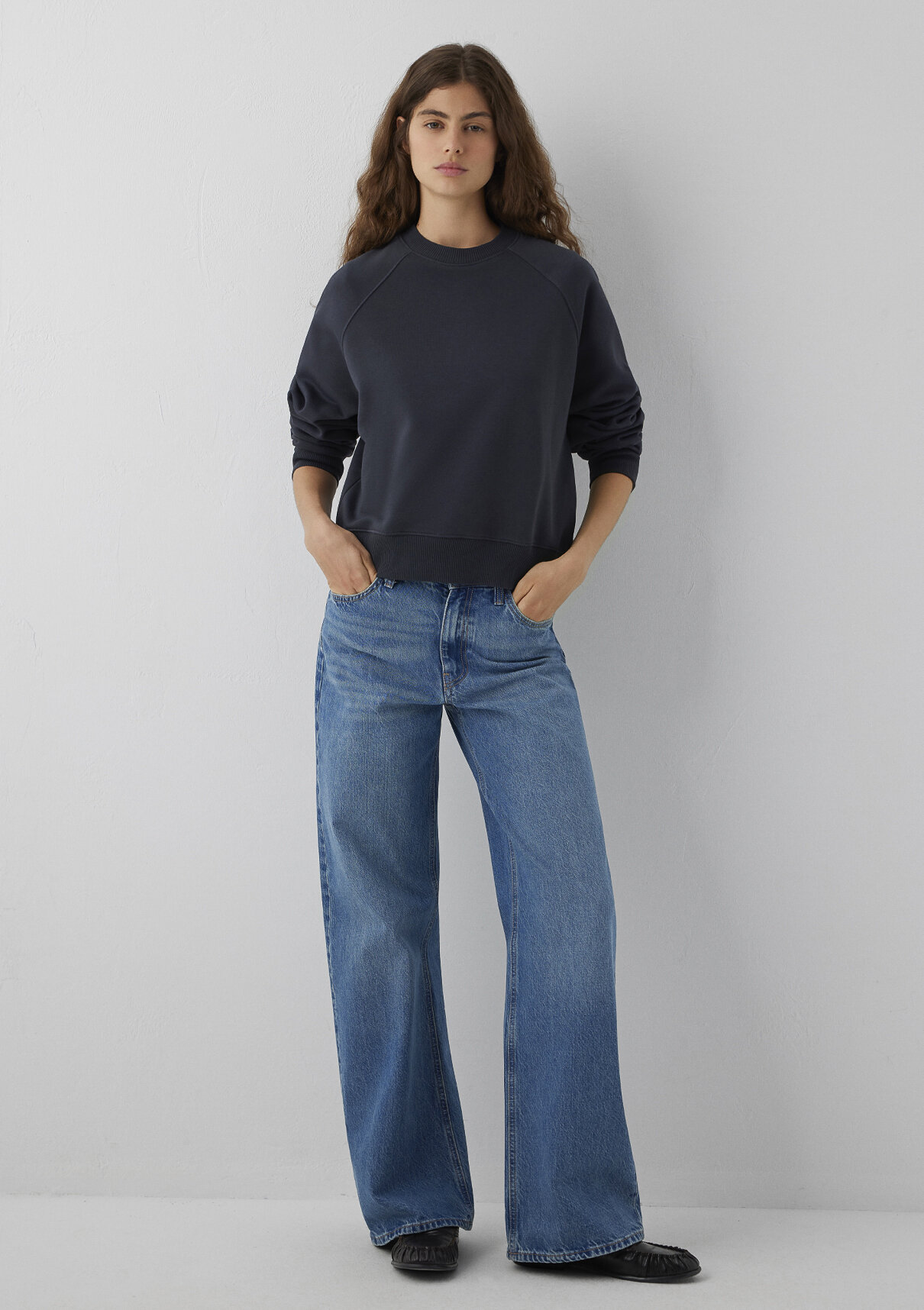 Mavi Lacivert Basic Sweatshirt görsel 2