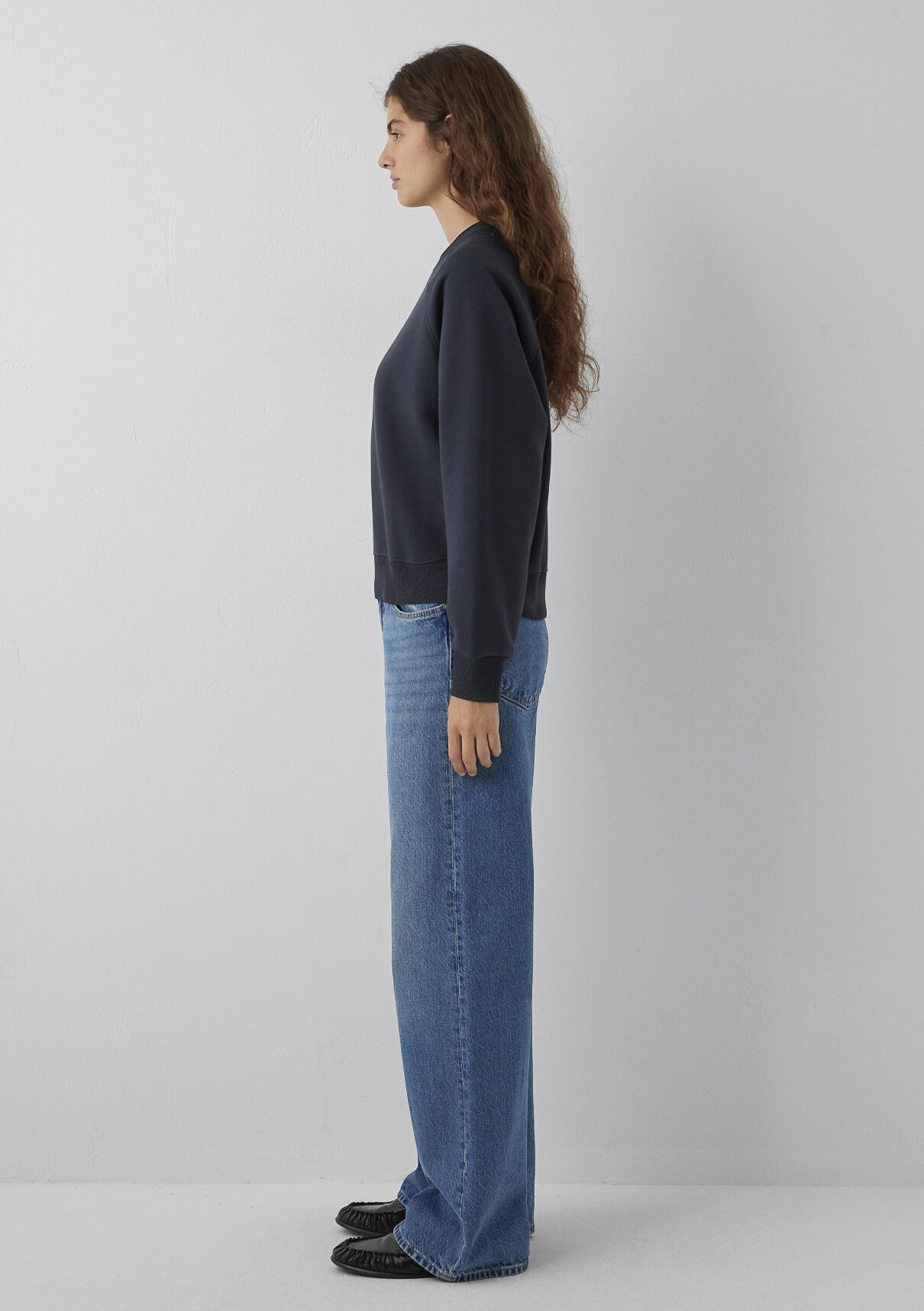 Mavi Lacivert Basic Sweatshirt görsel 4