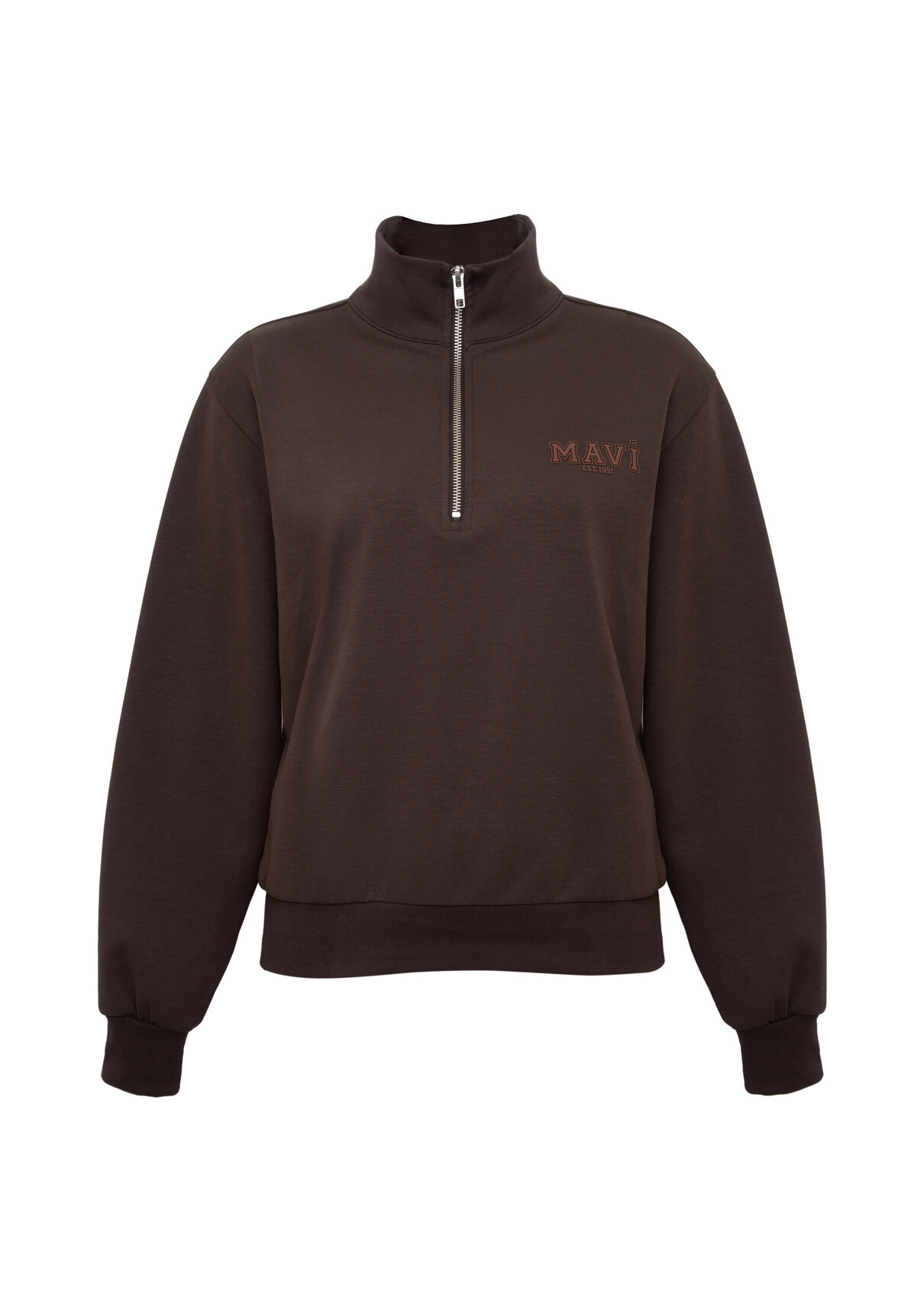 Mavi Kahverengi Sweatshirt görsel 5