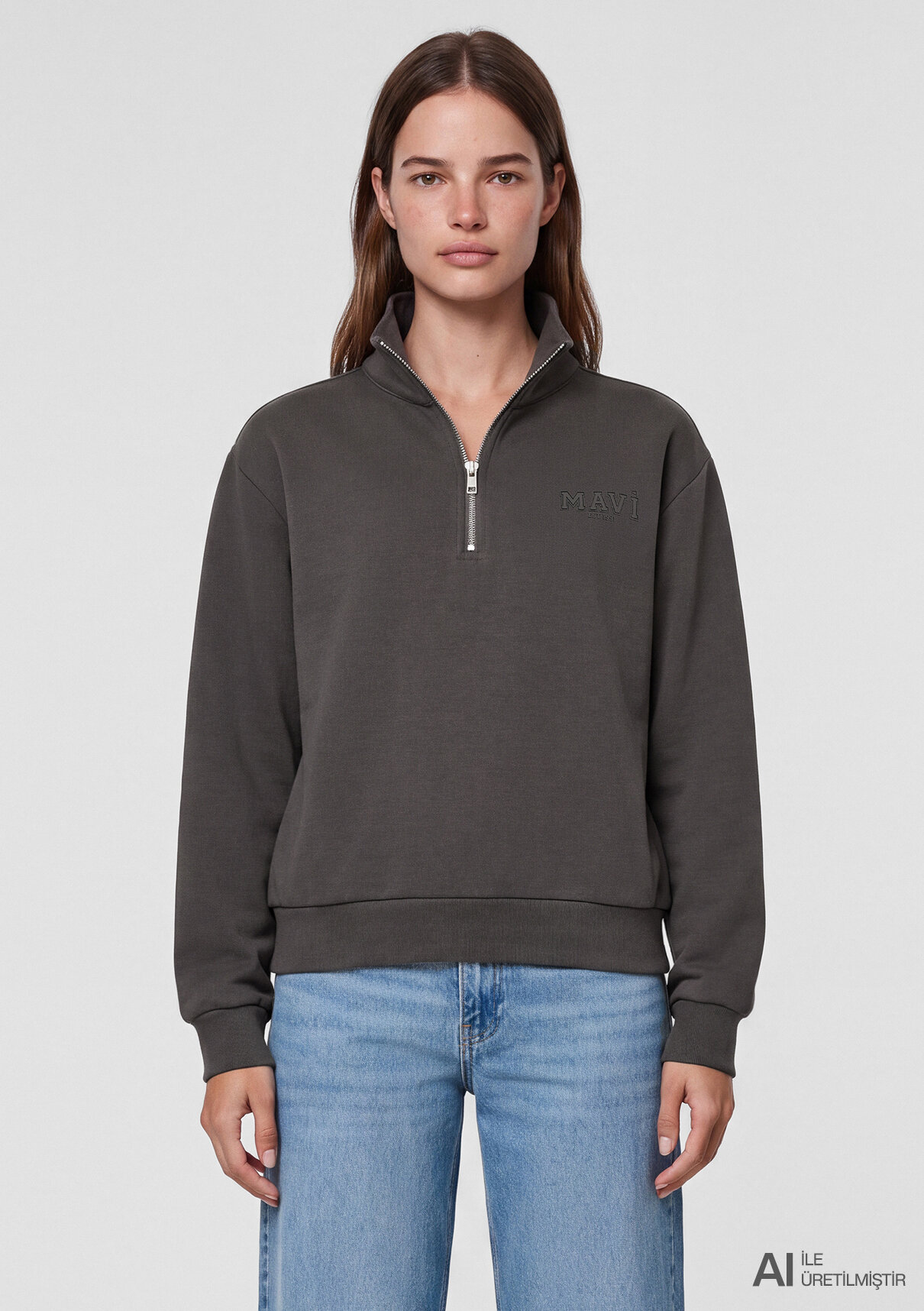 Mavi Haki Sweatshirt görsel 2