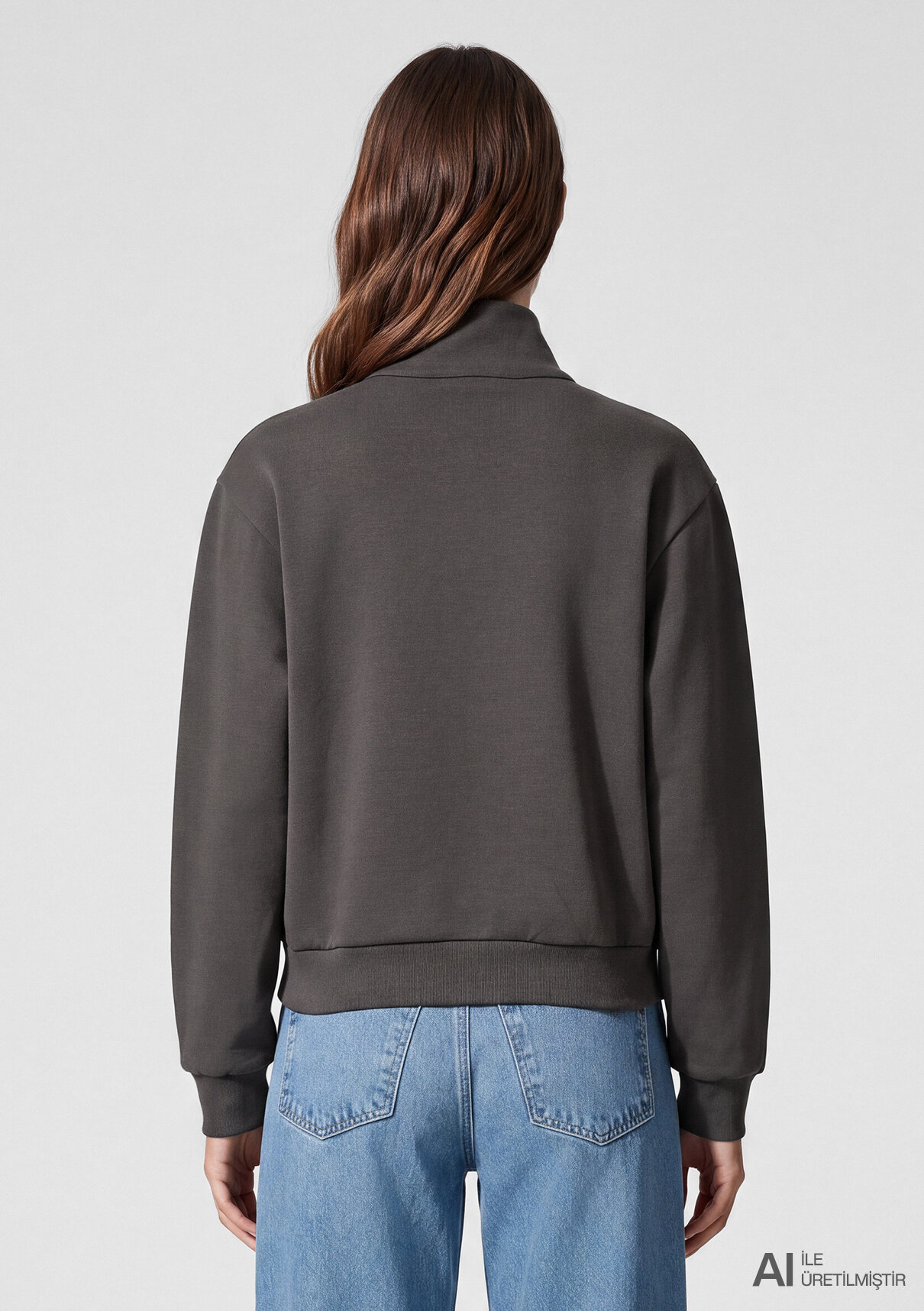 Mavi Haki Sweatshirt görsel 4