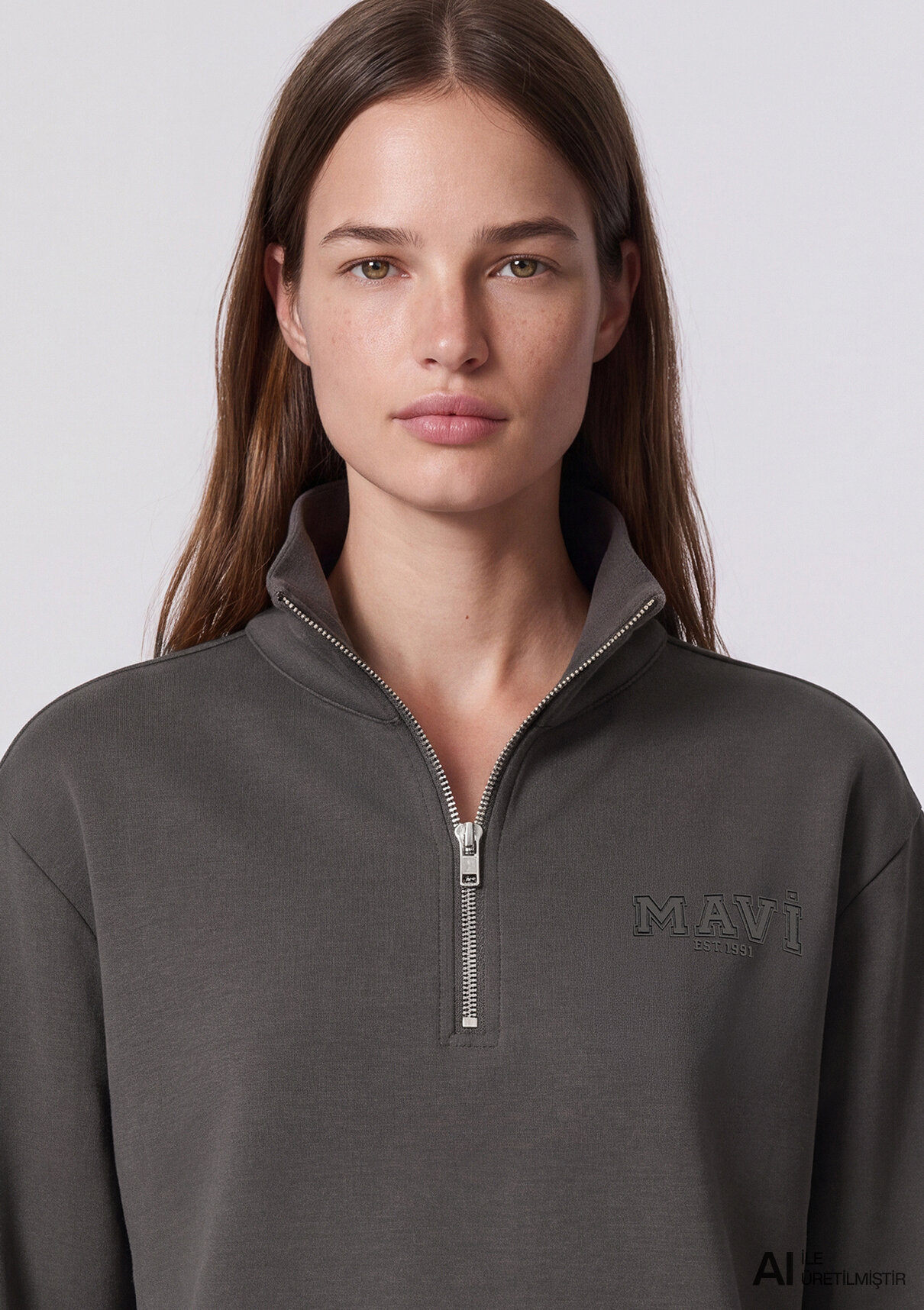 Mavi Haki Sweatshirt görsel 7