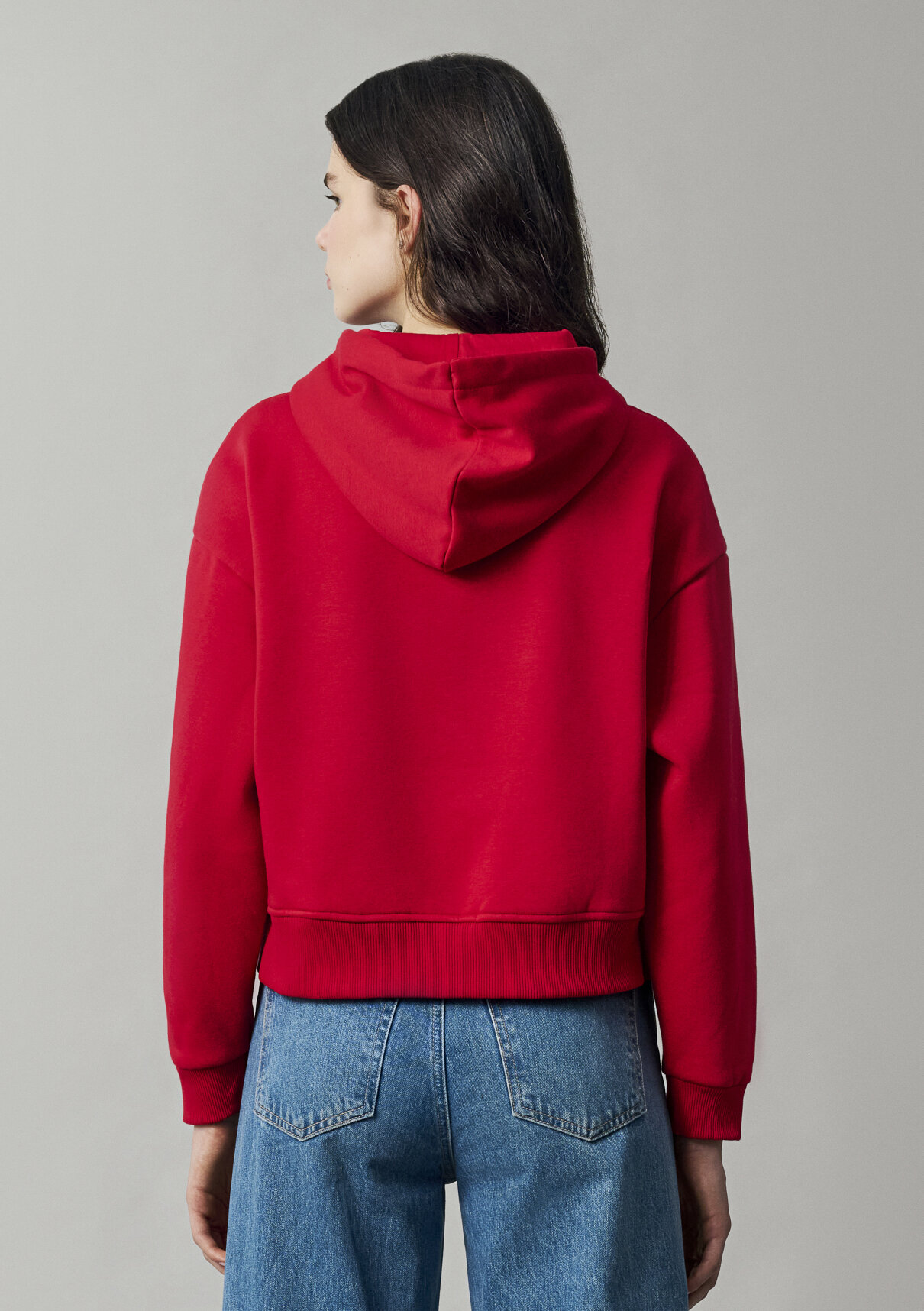 Mavi Jeans Kapüşonlu Kırmızı Sweatshirt görsel 5