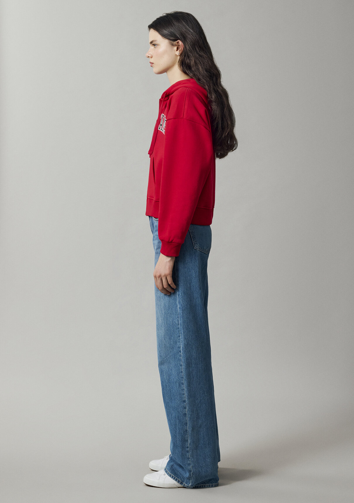 Mavi Jeans Kapüşonlu Kırmızı Sweatshirt görsel 6