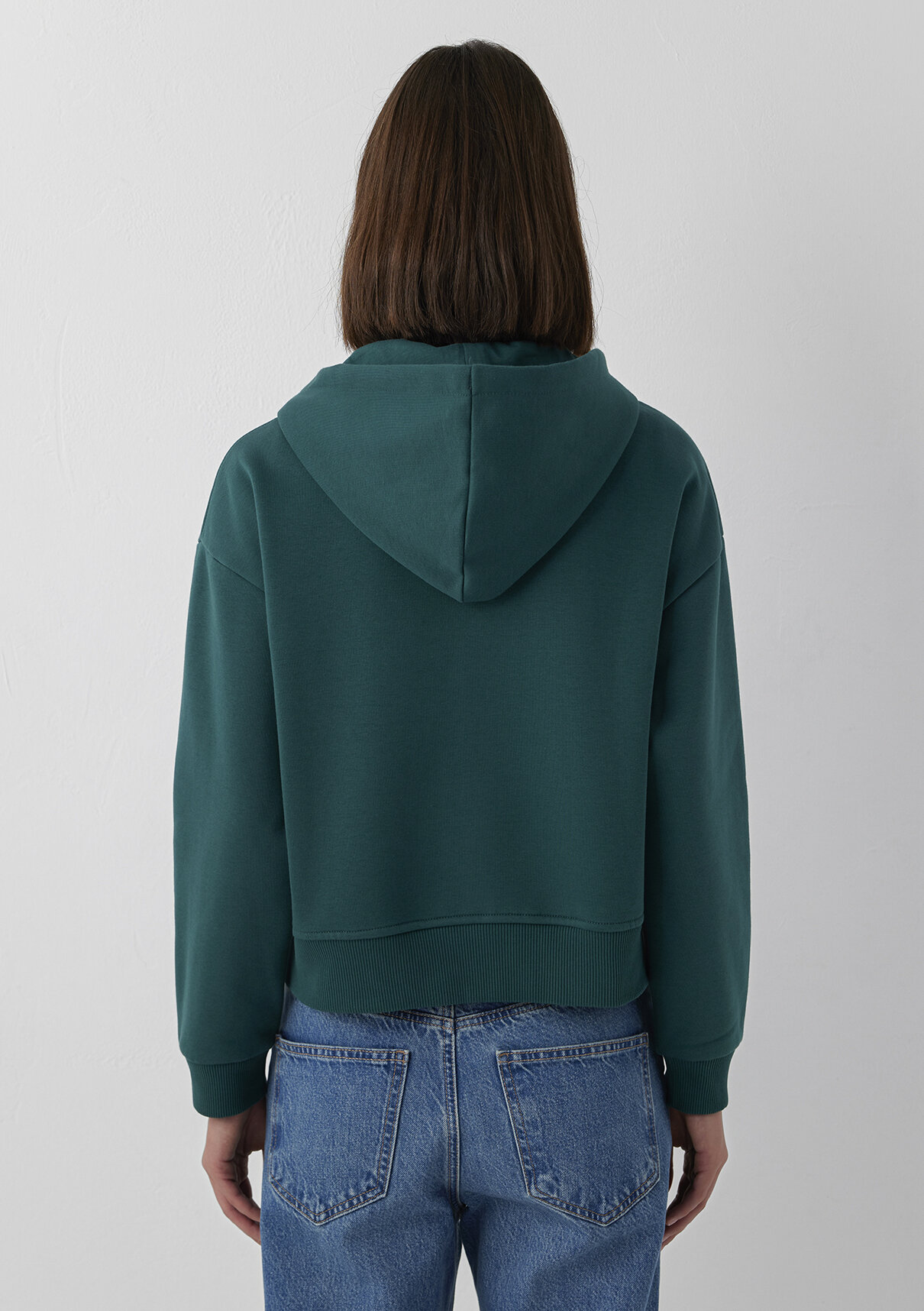 Mavi Kapüşonlu Yeşil Sweatshirt görsel 5