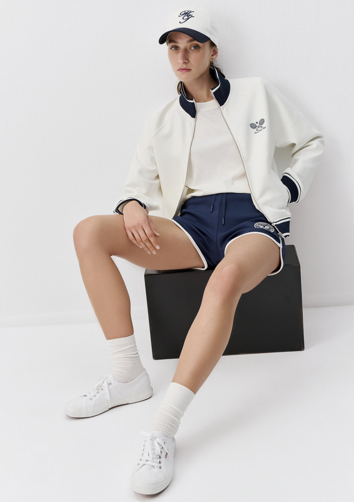 Mavi Zeynep Sönmez x Mavi Fermuarlı Ekru Sweatshirt