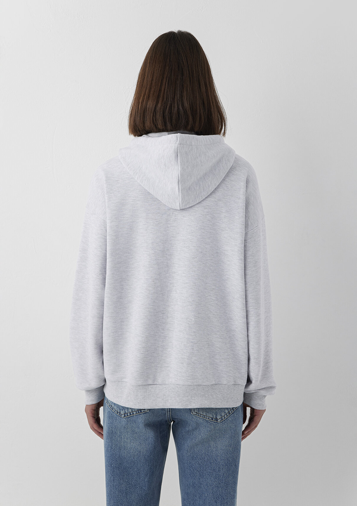 Mavi Baskılı Gri Sweatshirt görsel 6
