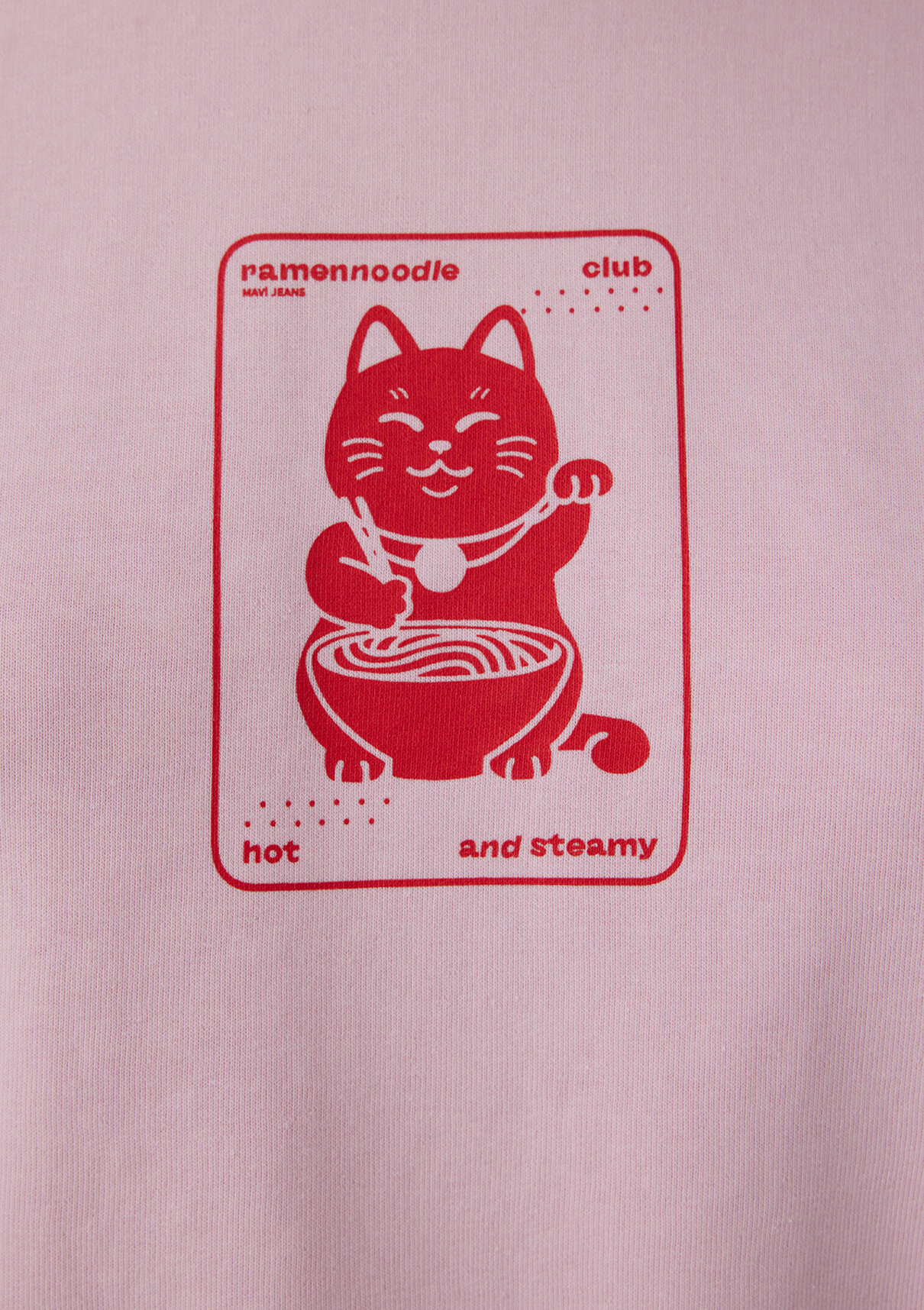 Mavi Kedi Baskılı Pembe Sweatshirt görsel 6