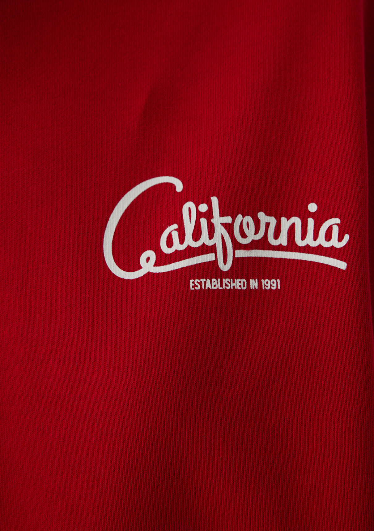 Mavi Kapüşonlu Kırmızı Sweatshirt görsel 7