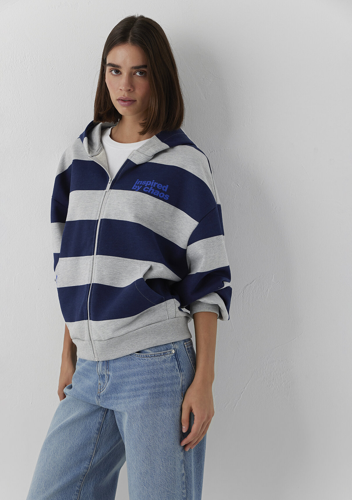 Mavi Kapüşonlu Mavi Sweatshirt görsel 2