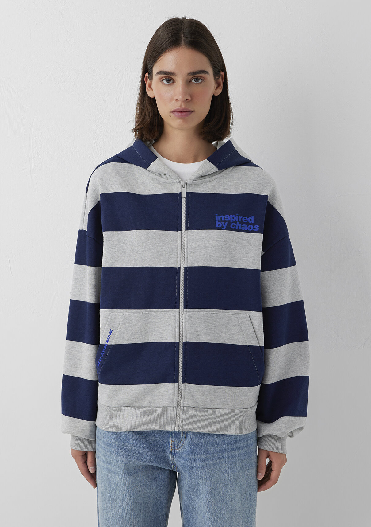 Mavi Kapüşonlu Mavi Sweatshirt görsel 3