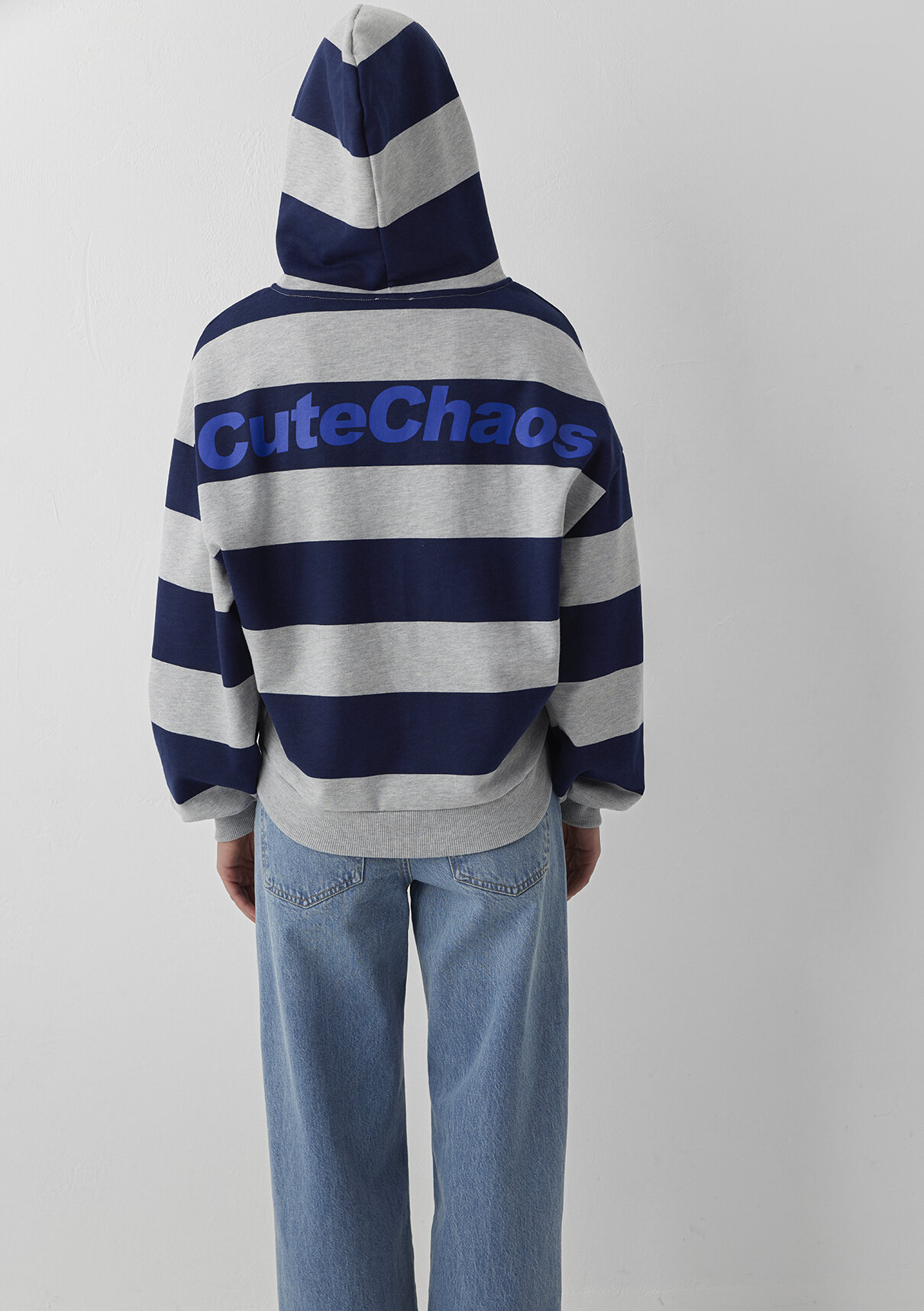 Mavi Kapüşonlu Mavi Sweatshirt görsel 7