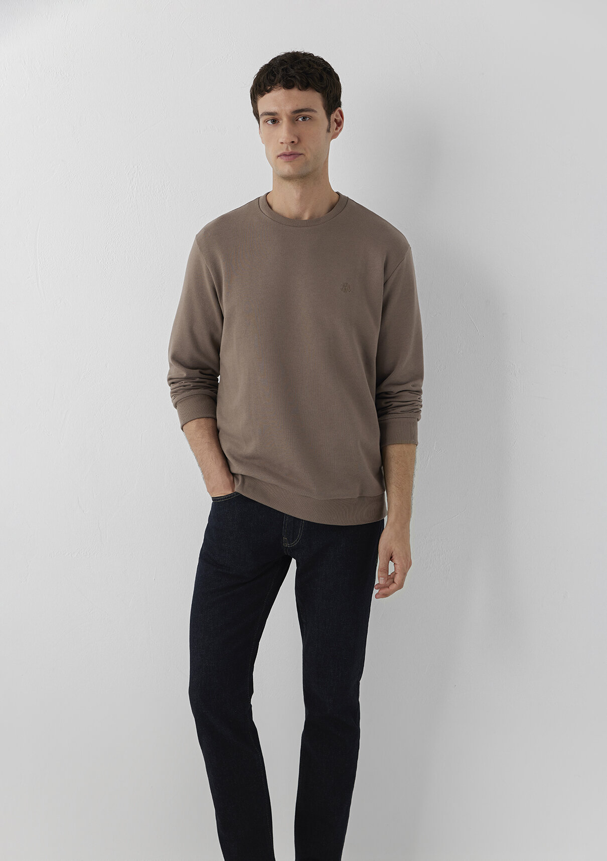 Mavi Kahverengi Sweatshirt görsel 2