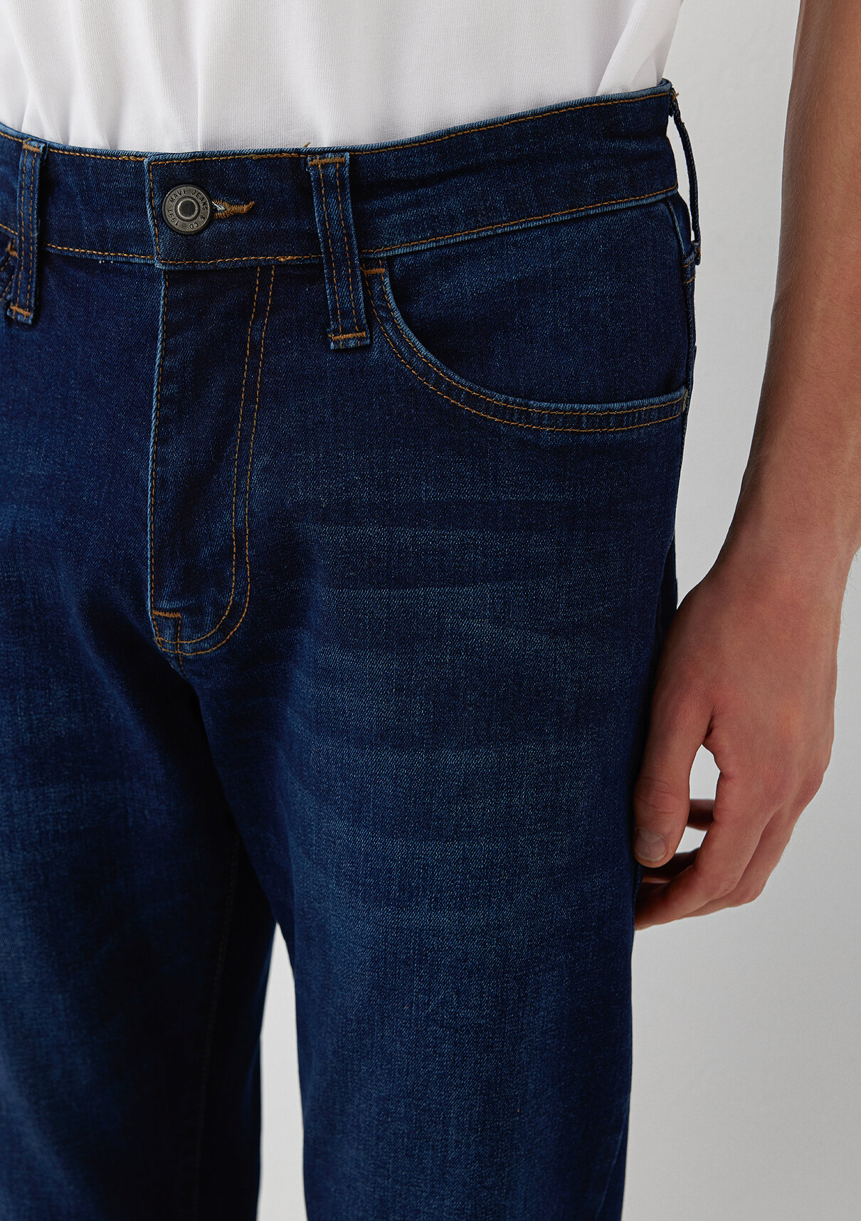 Mavi Koyu Mavi Denim Jean Pantolon görsel 6