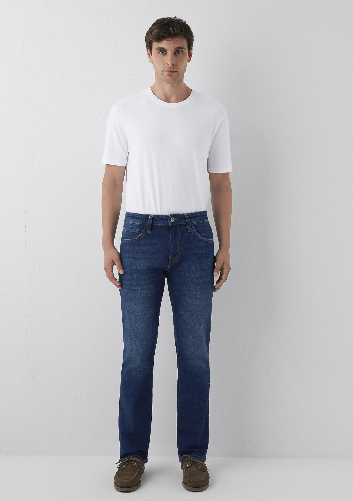 Mavi Koyu Mavi Denim Jean Pantolon görsel 3