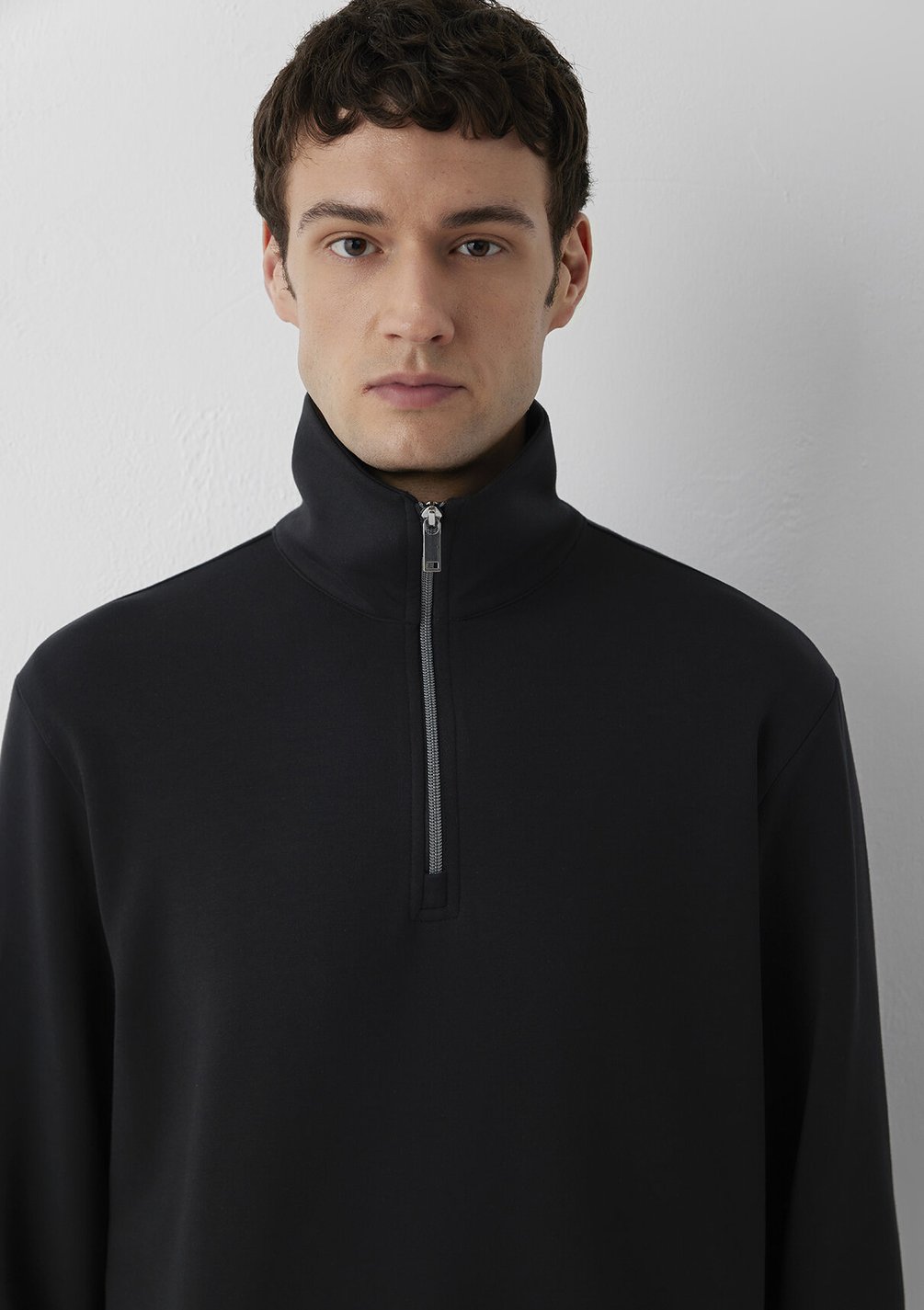 Erkek (Tencel™) Modal Karışımlı Yarı Fermuarlı Sweatshirt