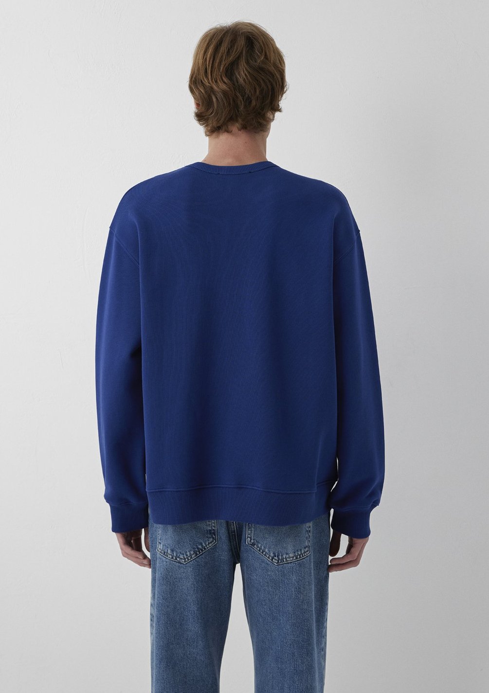 Erkek Mavi Jeans Baskılı Lacivert Sweatshirt