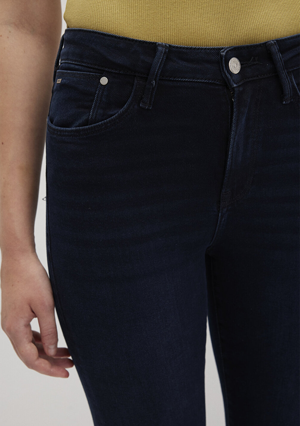 Outlet Kadın Mavi Premium Mürekkep Mavi Jean Pantolon