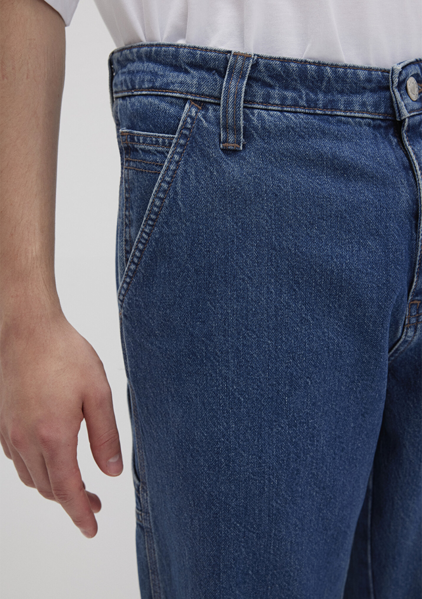 Erkek Oxford MV91 Street Koyu Mavi Denim Jean Pantolon