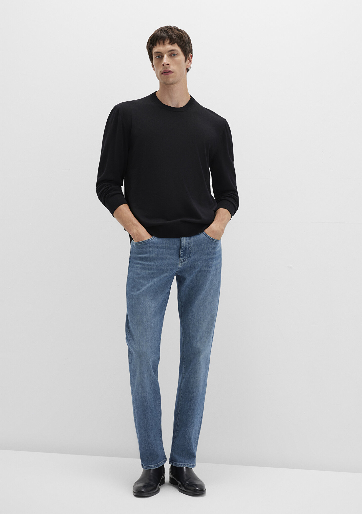 ブルーハンター Erkek Hunter Mavi Black Vintage Indigo Mavisi Jean Pantolon