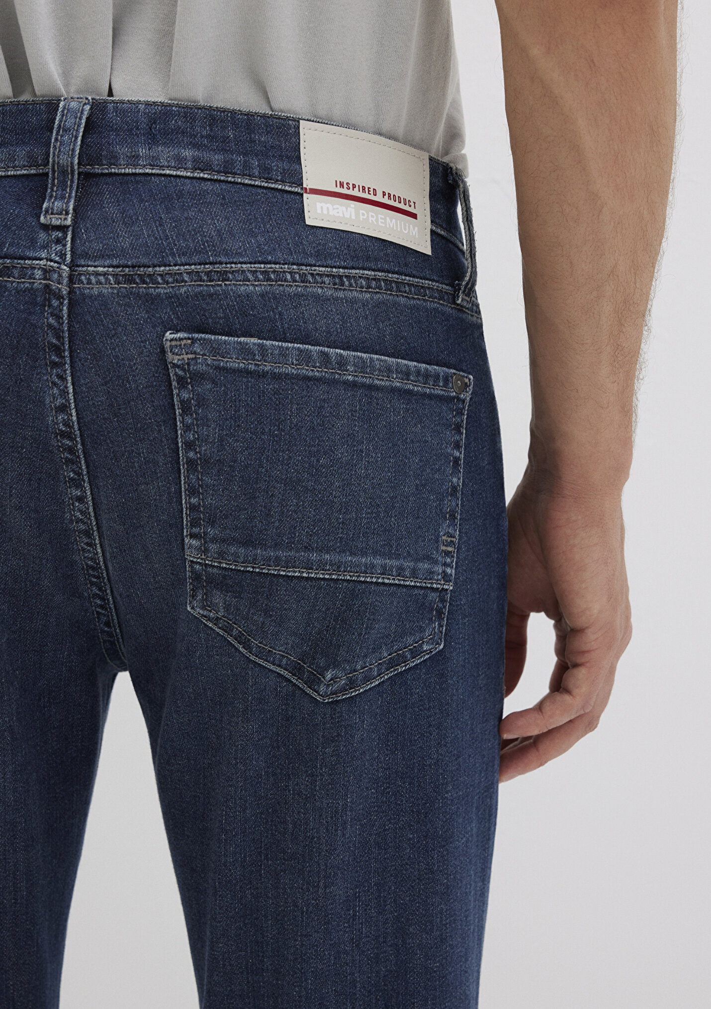 Erkek Marcus Mavi Premium Vintage Koyu Mavi Jean Pantolon