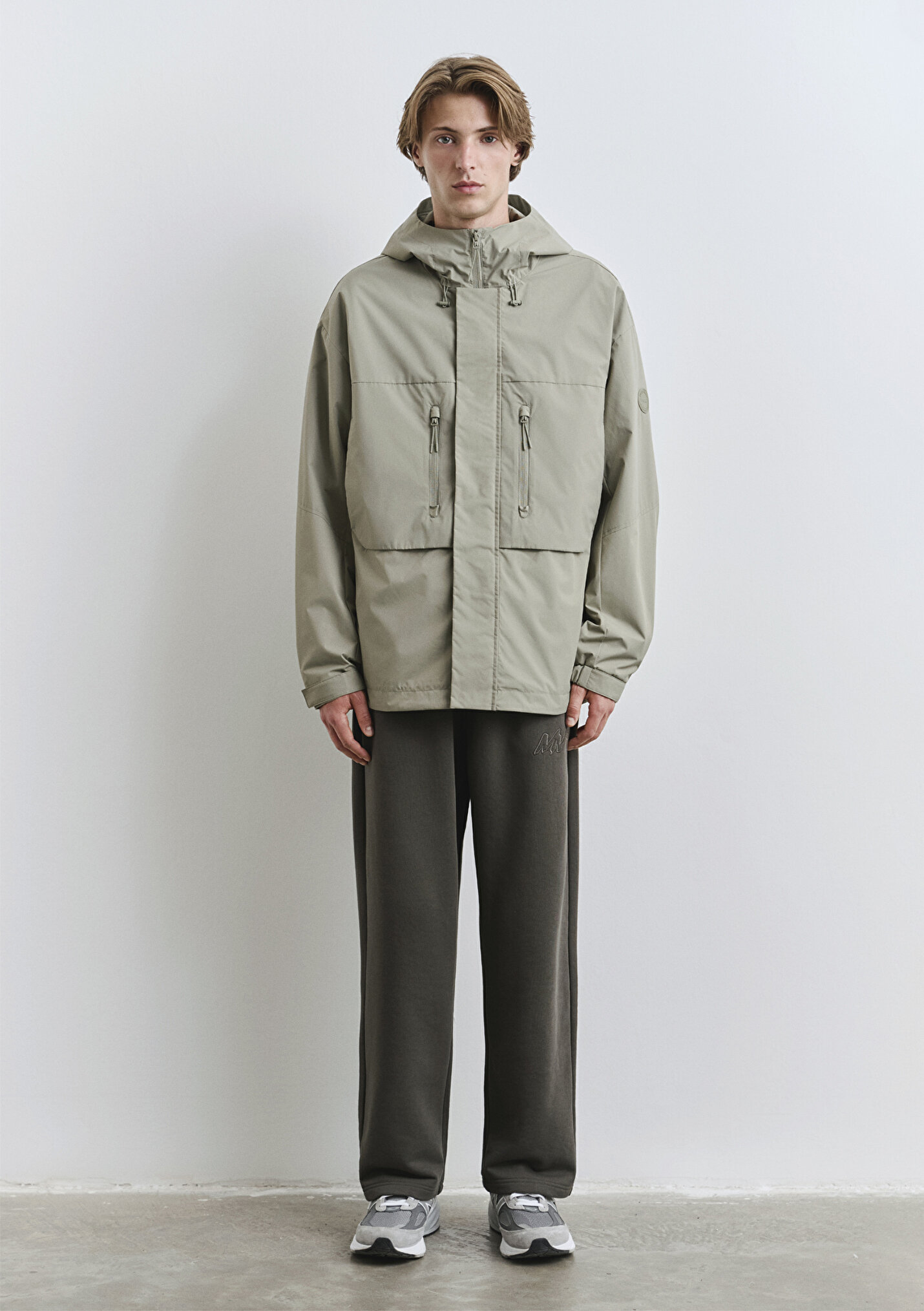 Erkek Kapüşonlu Yeşil Ceket