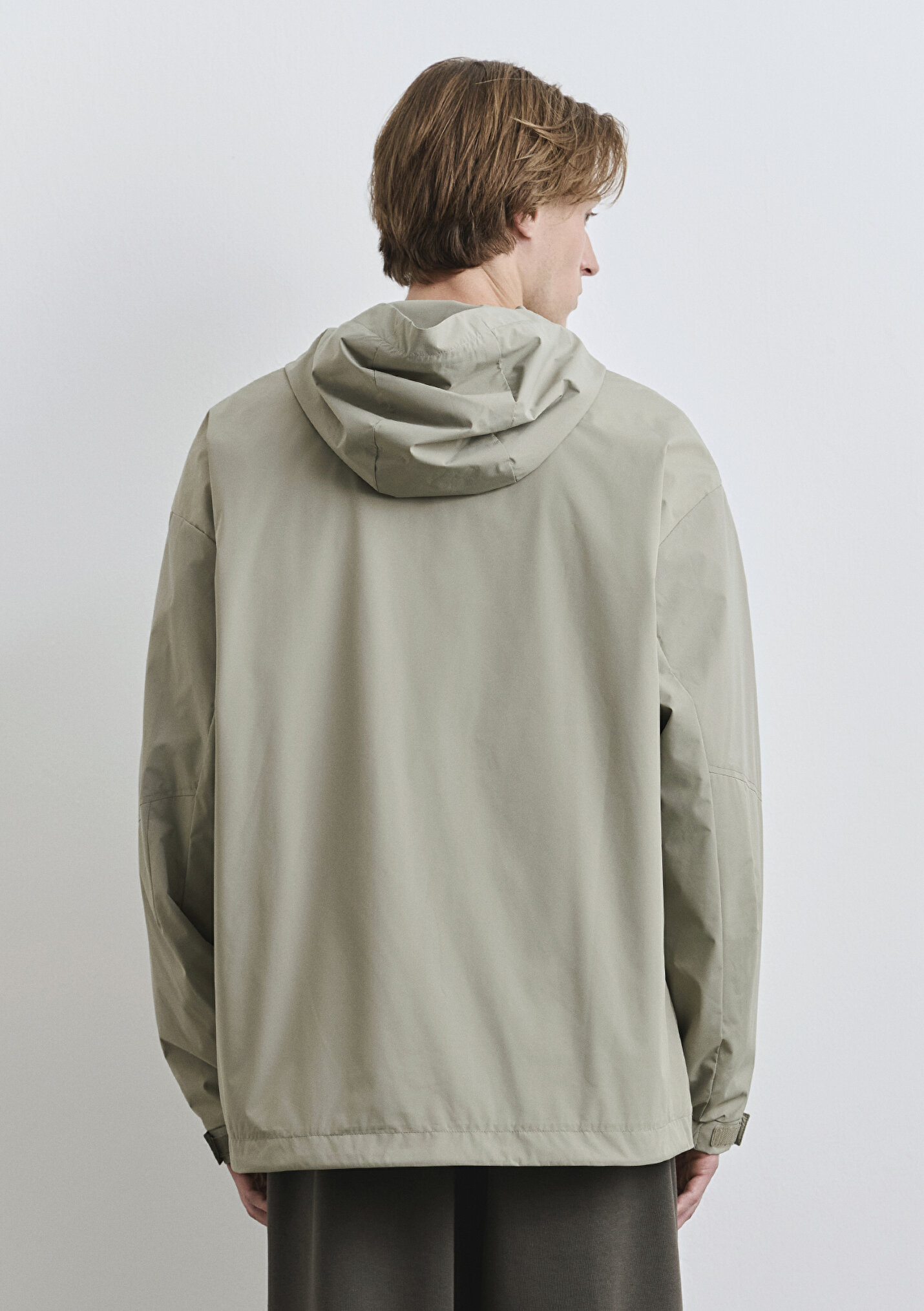 Erkek Kapüşonlu Yeşil Ceket