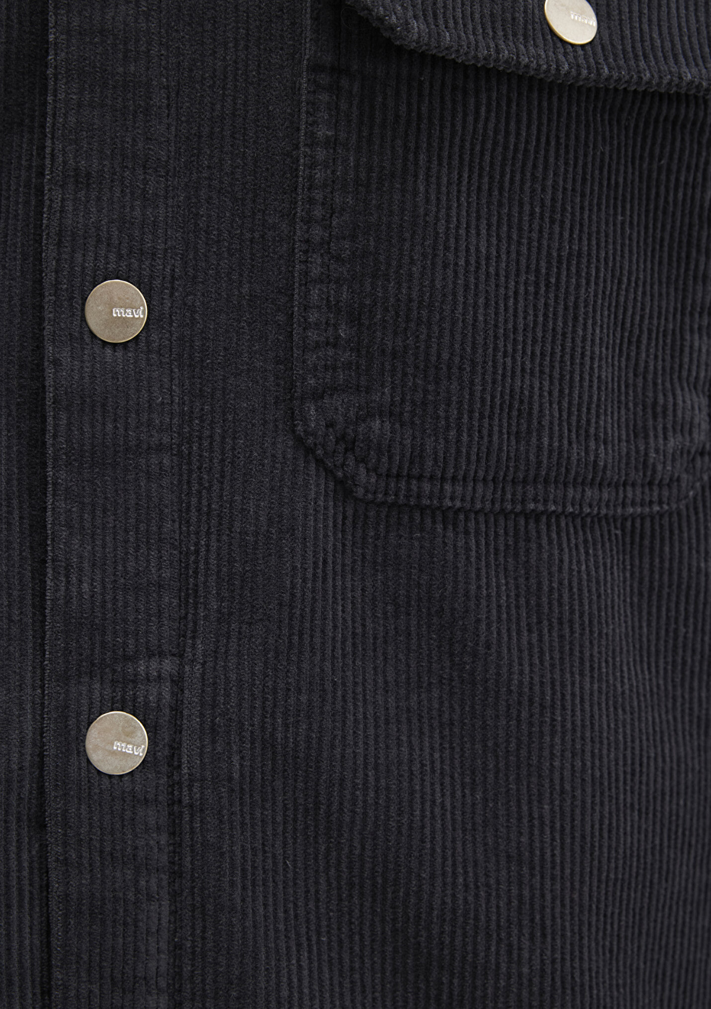 Erkek Antrasit Cepli Kadife Gömlek