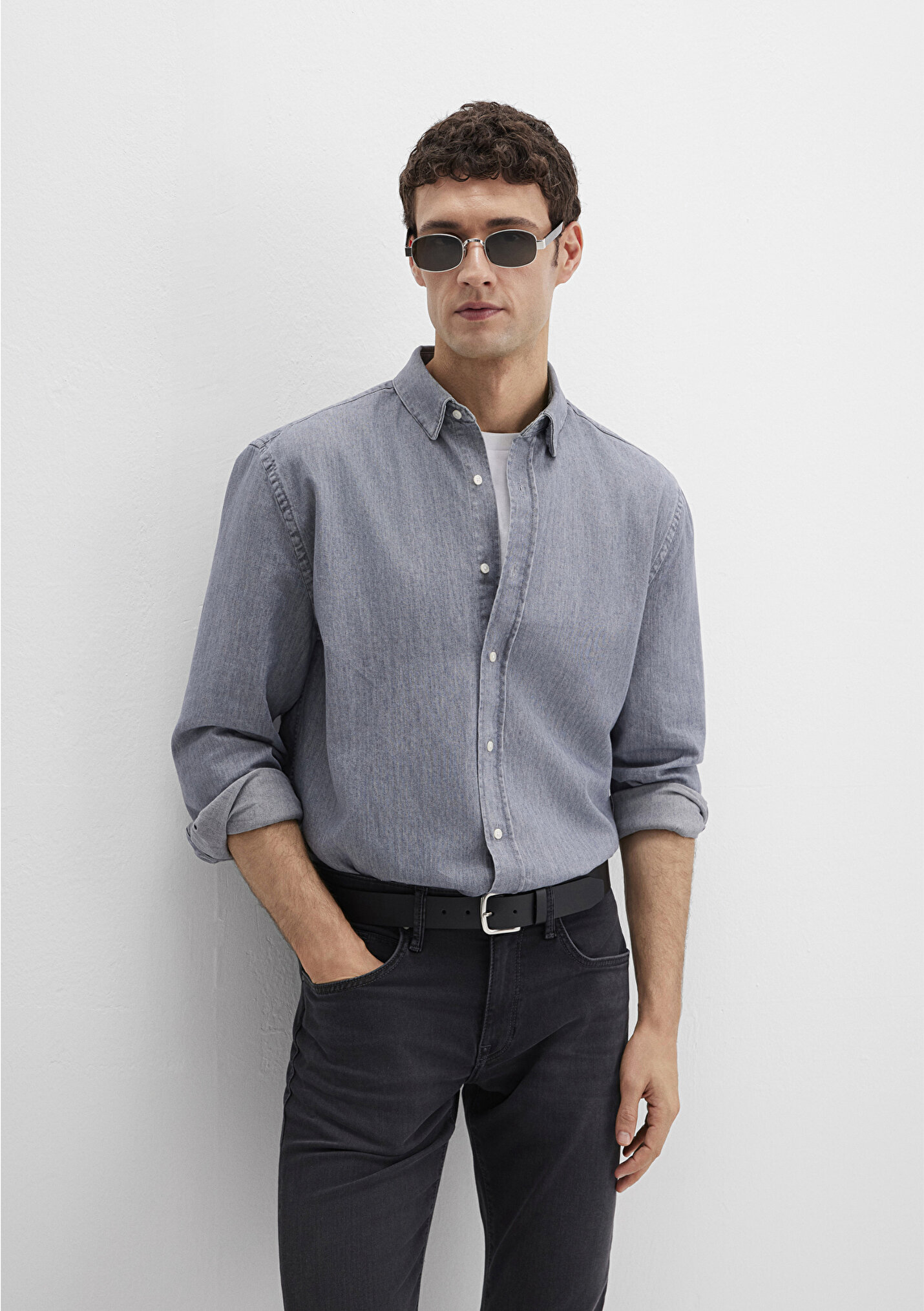 Erkek Gri Gömlek