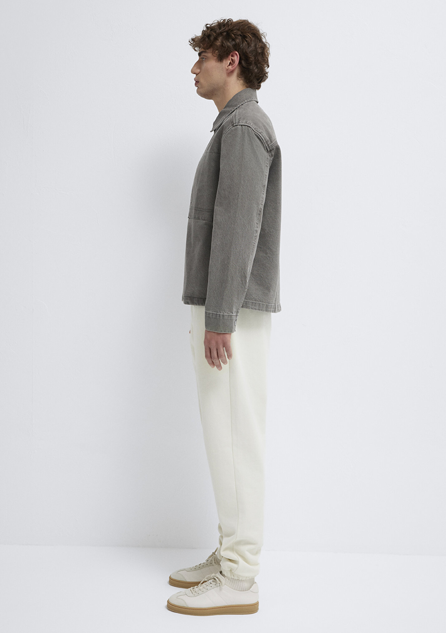 Erkek Fermuarlı Antrasit Gömlek