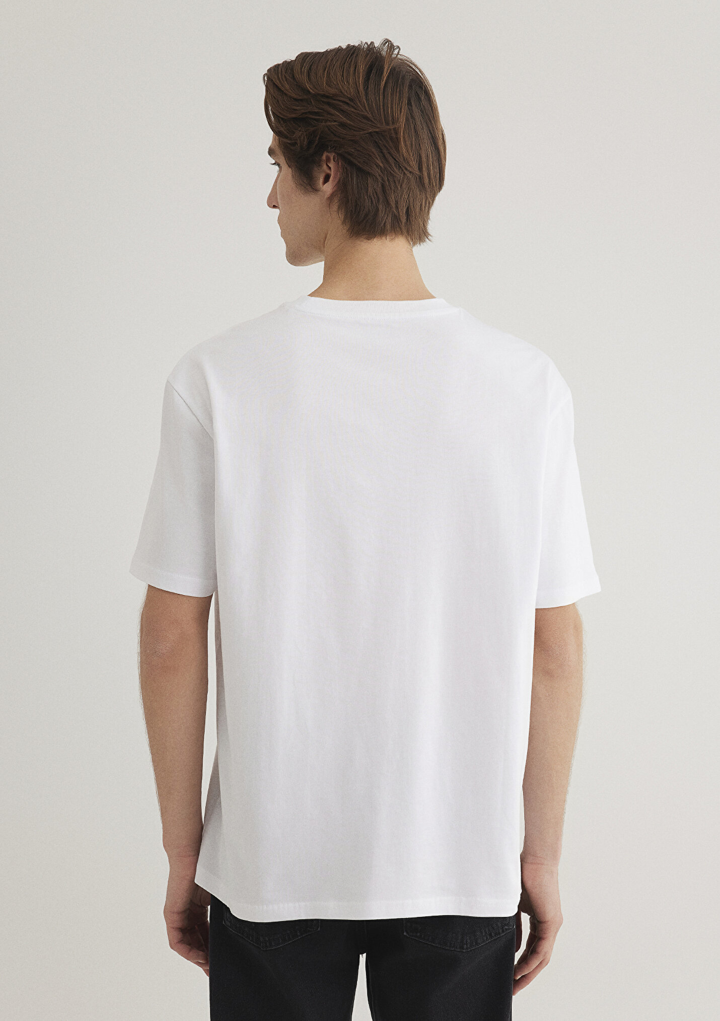 Outlet Erkek MVTR Baskılı Beyaz Tişört