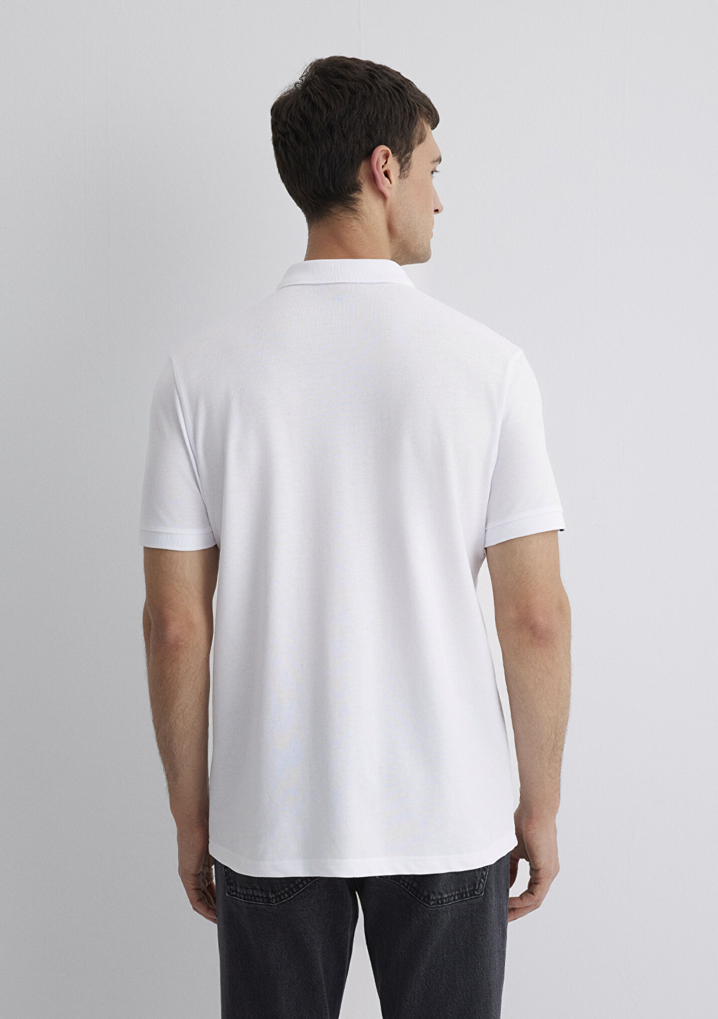 Outlet Erkek Beyaz Polo Tişört
