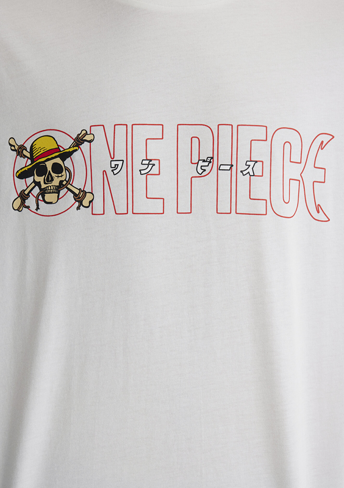 Outlet Erkek One Piece Baskılı Ekru Tişört