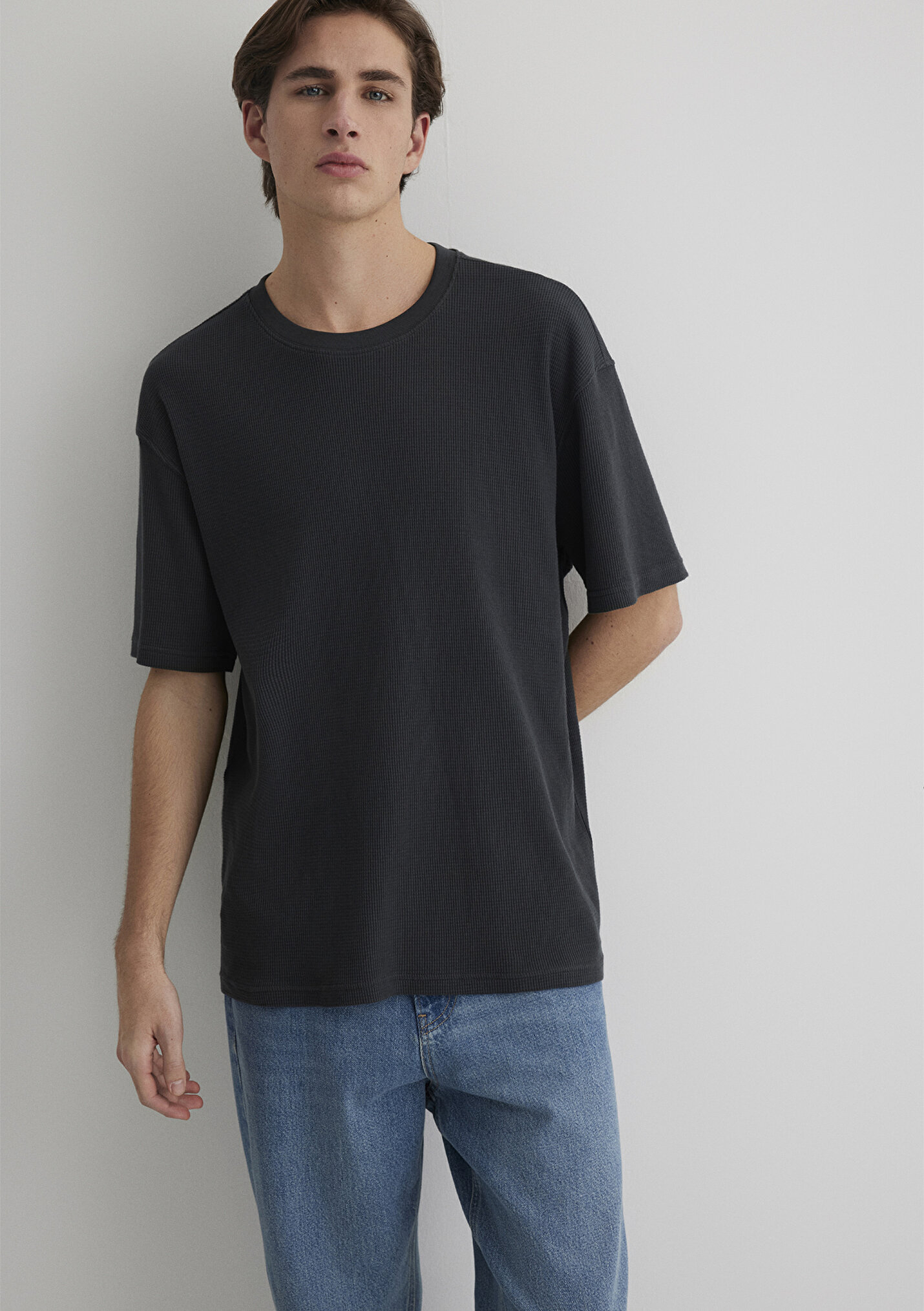 エンフォルドWOVEN T-SHIRT ブラック38 Outlet Erkek Antrasit Basic Tişört