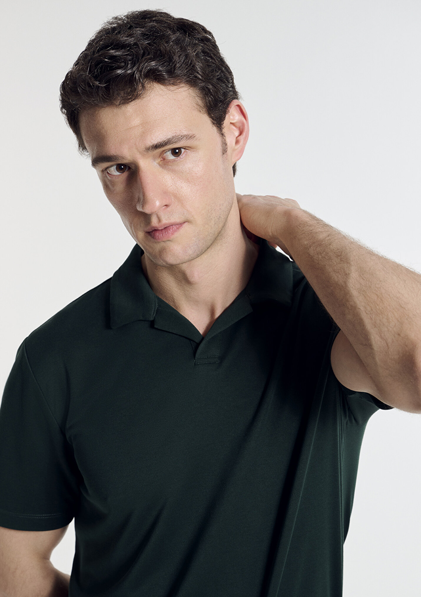 Erkek Soft-Premium Yeşil (TENCEL™) Modal Karışımlı Polo Tişört