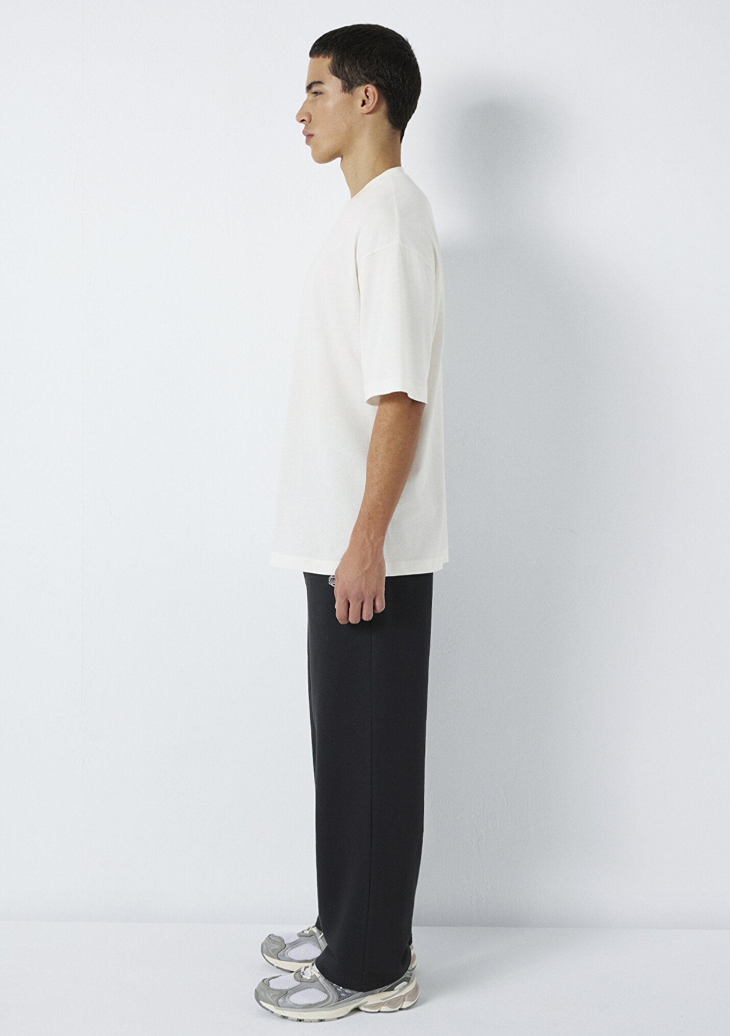 Erkek MVJNS Baskılı Ekru Tişört