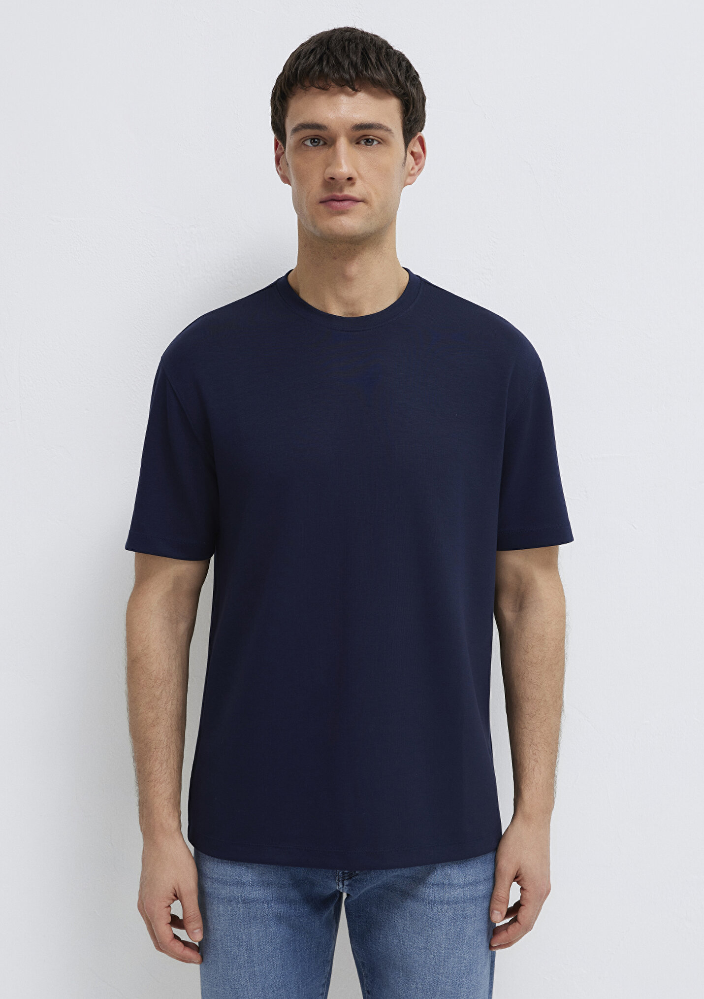 トップス auskou MIMEME aci-t navy Erkek Soft-Premium Lacivert Tişört