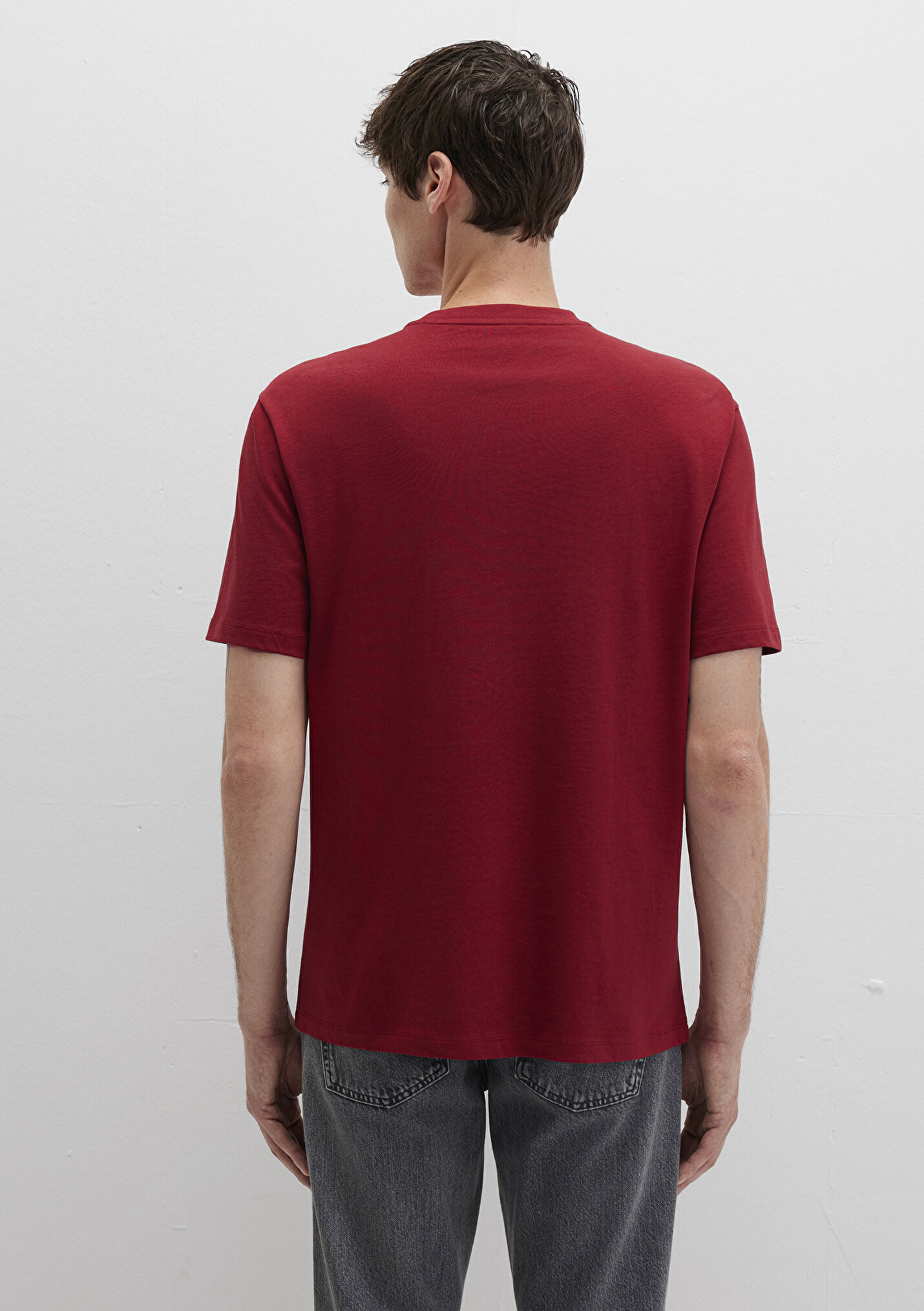 Erkek Kırmızı Basic Tişört