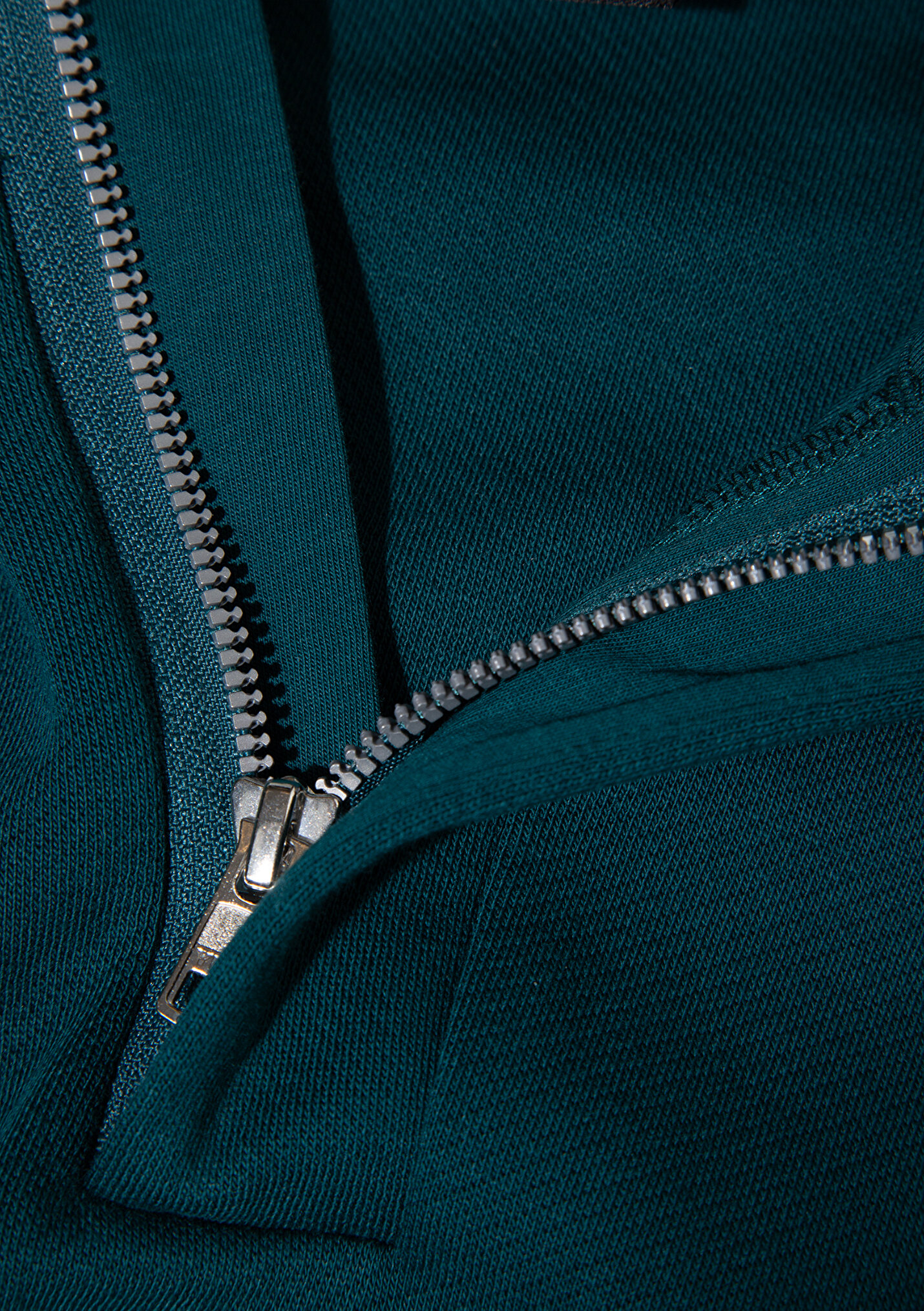 Erkek Mavi Pro Yarı Fermuarlı Yeşil İnterlok Sweatshirt