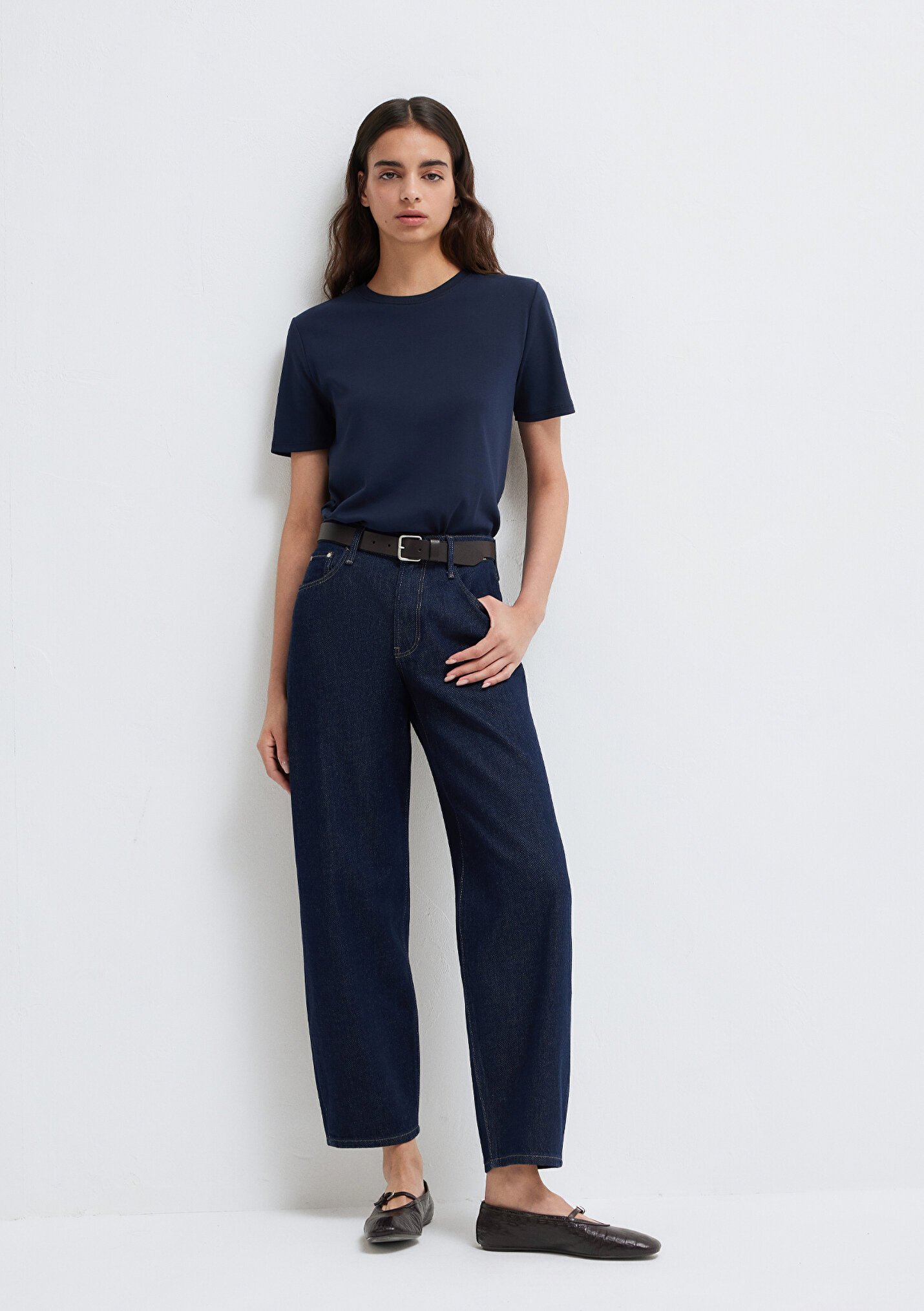 【ルナ】 Kadın Leila Premium Blue Rinse Jean Pantolon