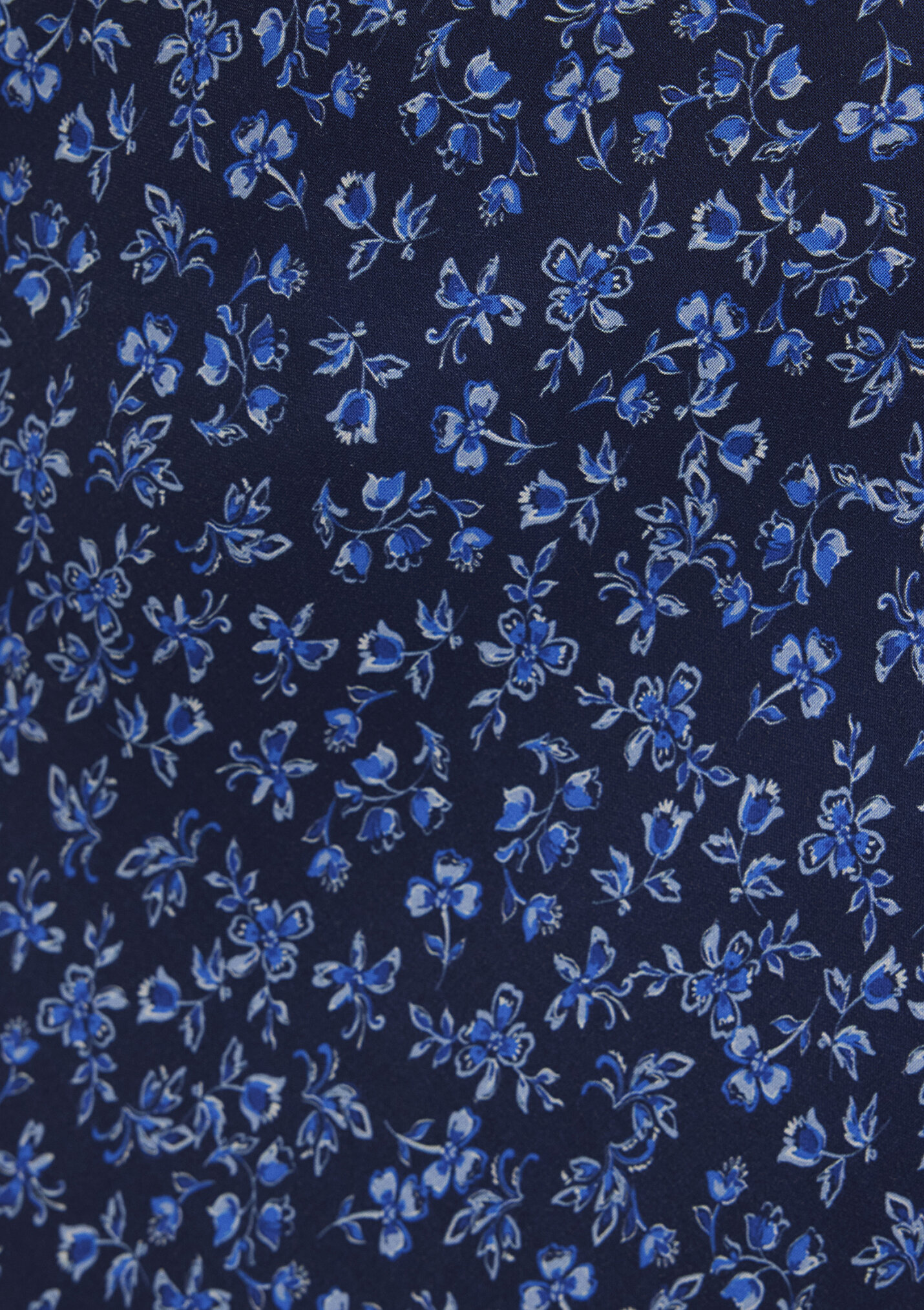 Kadın Baskılı Lacivert Midi Etek