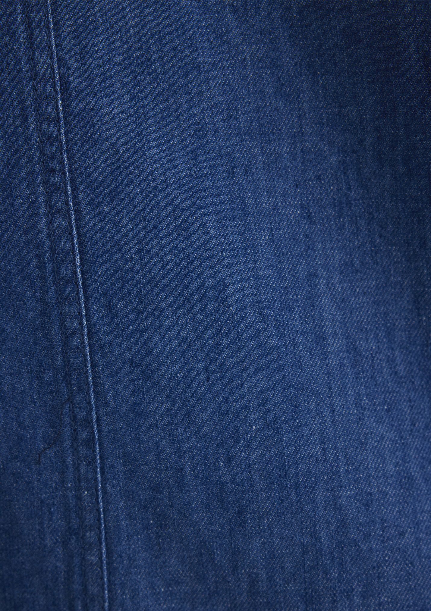 Outlet Kadın Keten Karışımlı Indigo Elbise