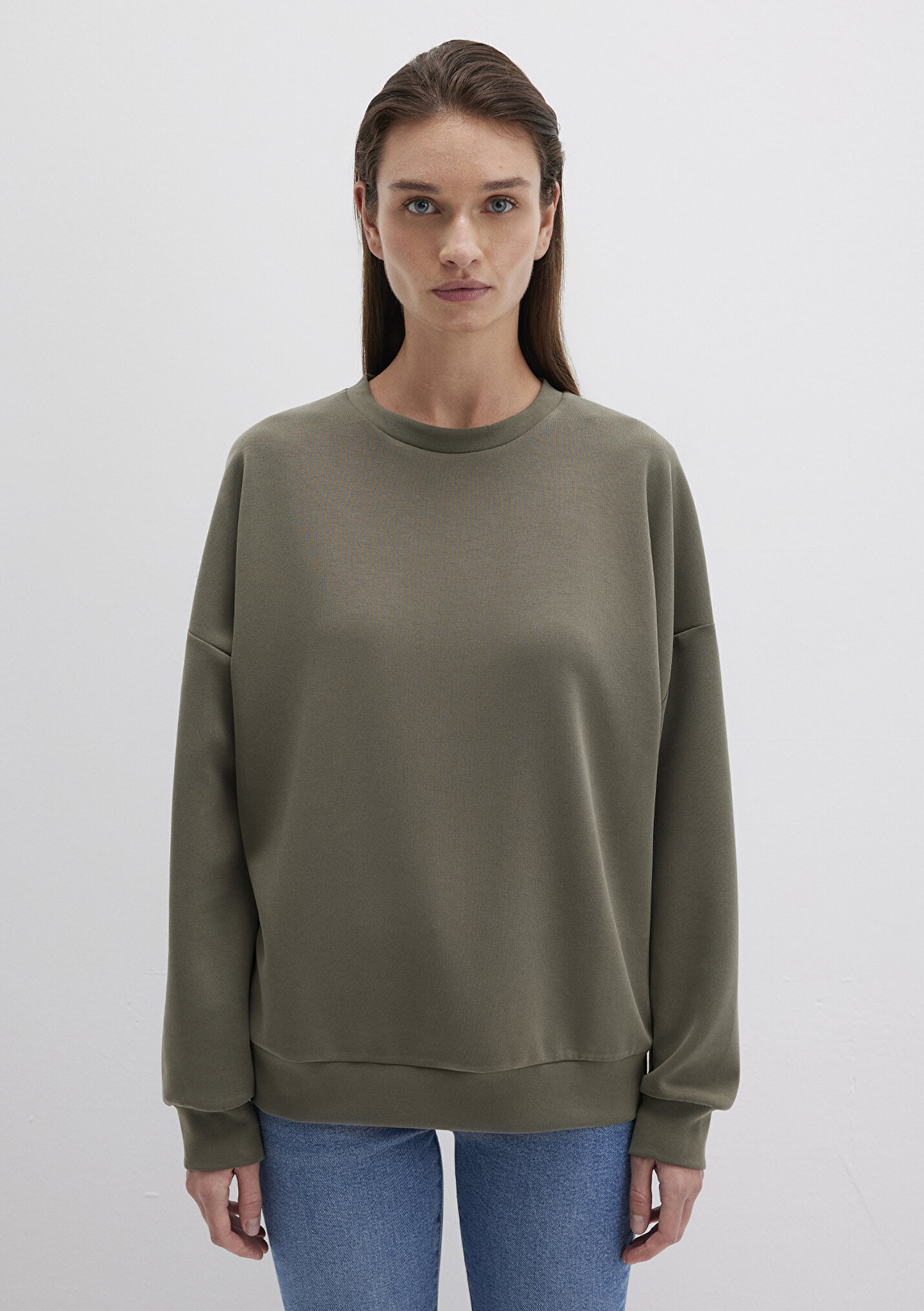 Kadın Lux Touch (TENCEL™) Modal Haki Sweatshirt