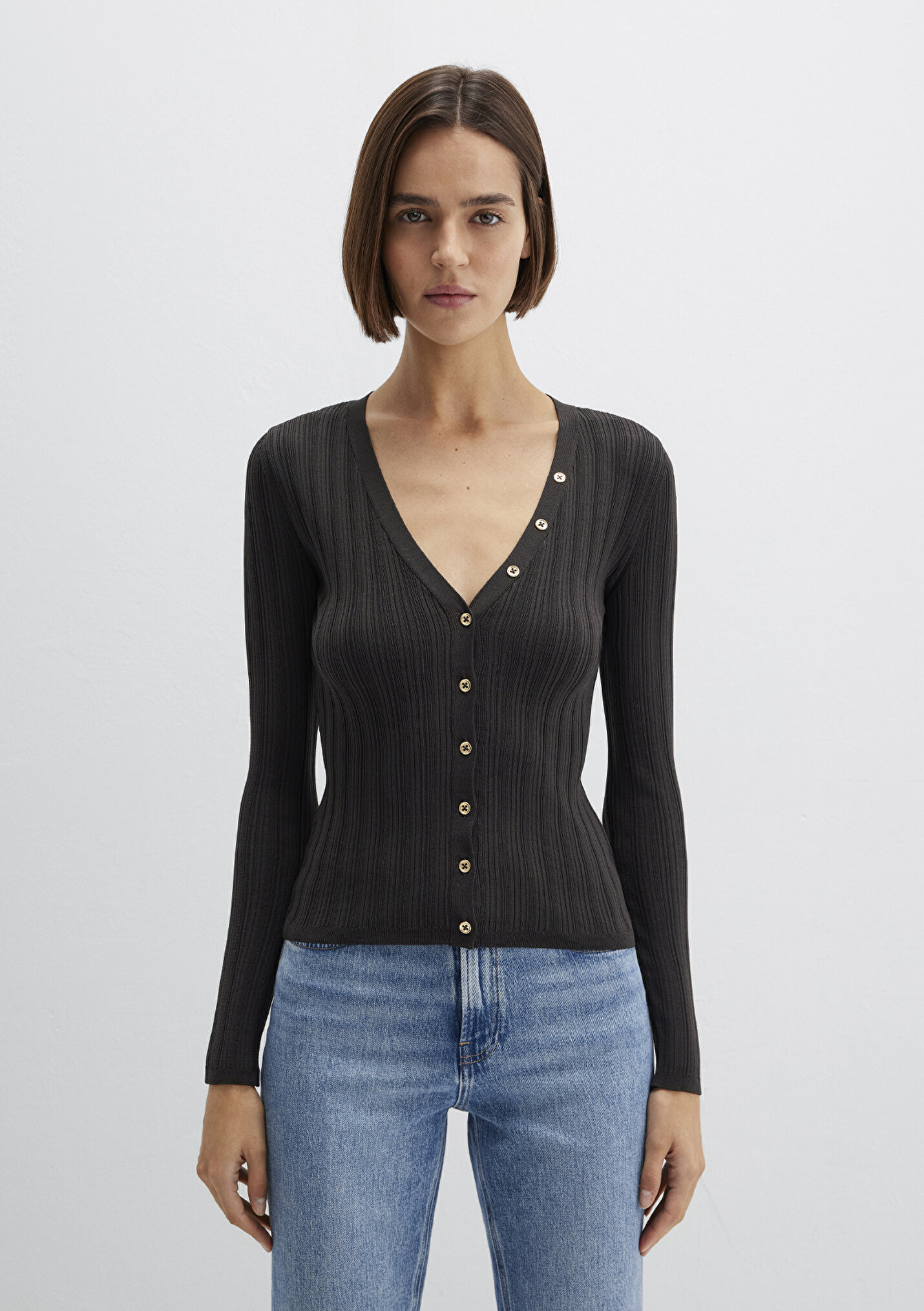 Kadın Antrasit Hırka