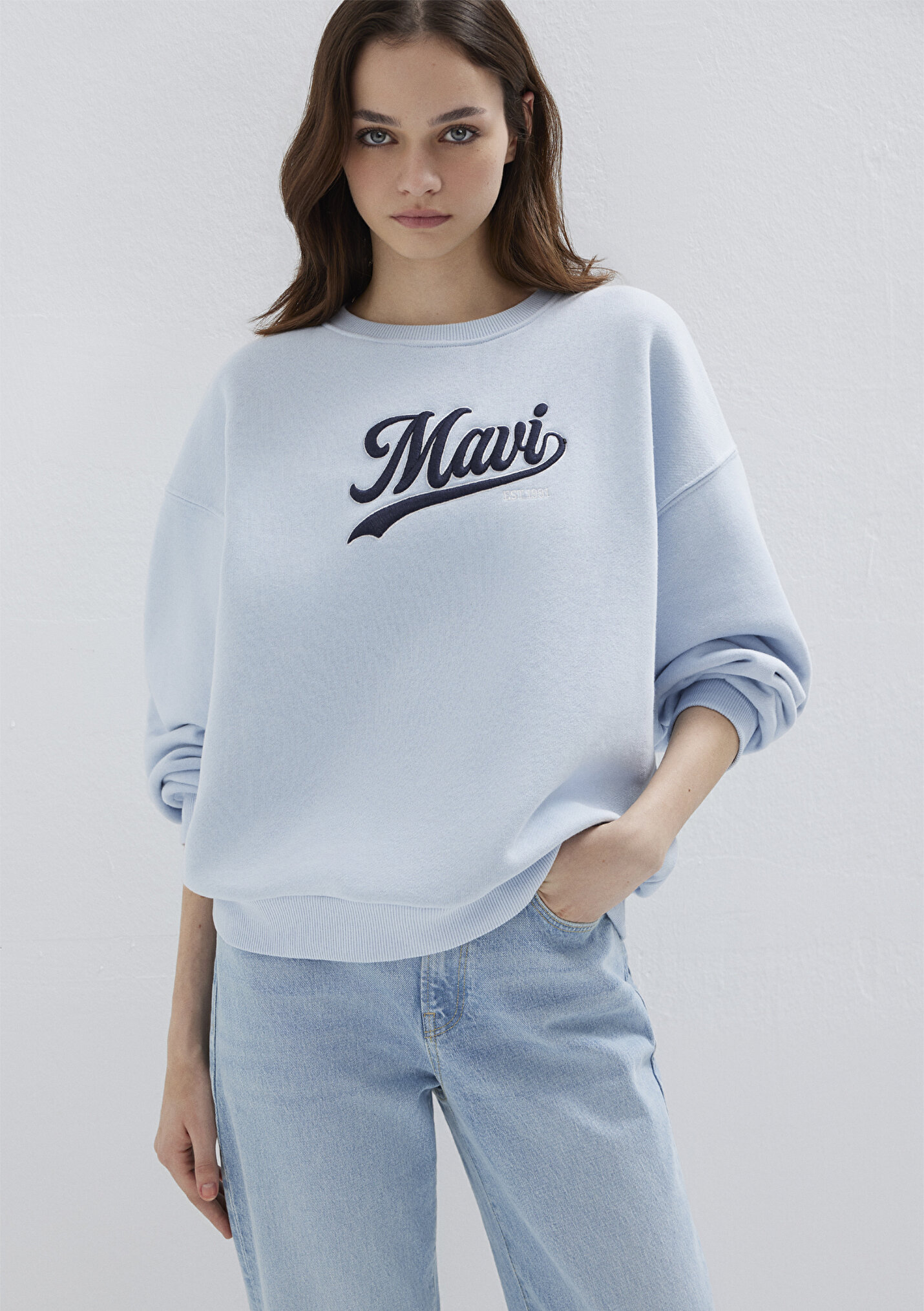 Mavi Signore Logo Hoodie T-Shirt, Antique White, S