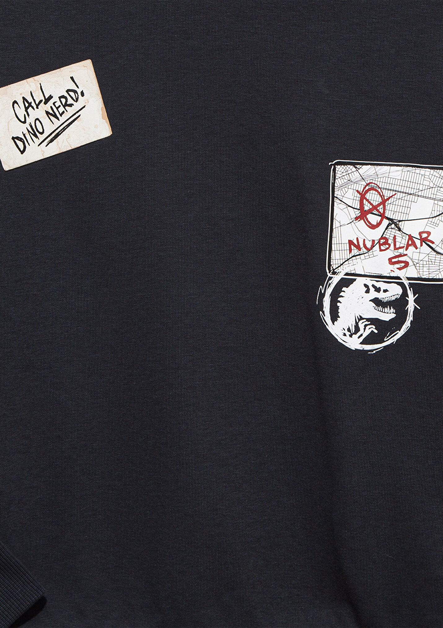 Outlet Erkek Çocuk Jurassic Park Baskılı Antrasit Sweatshirt