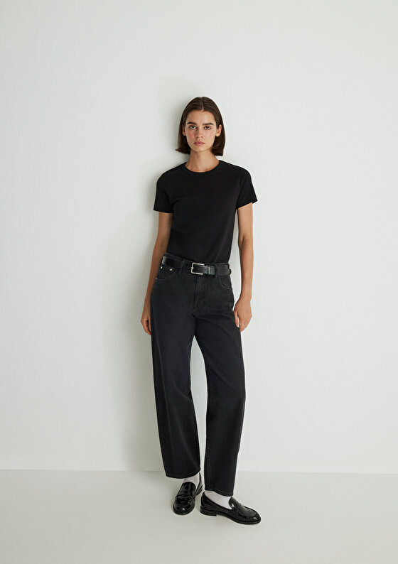 Leila Real Blue Gri Smoke Jean Pantolon