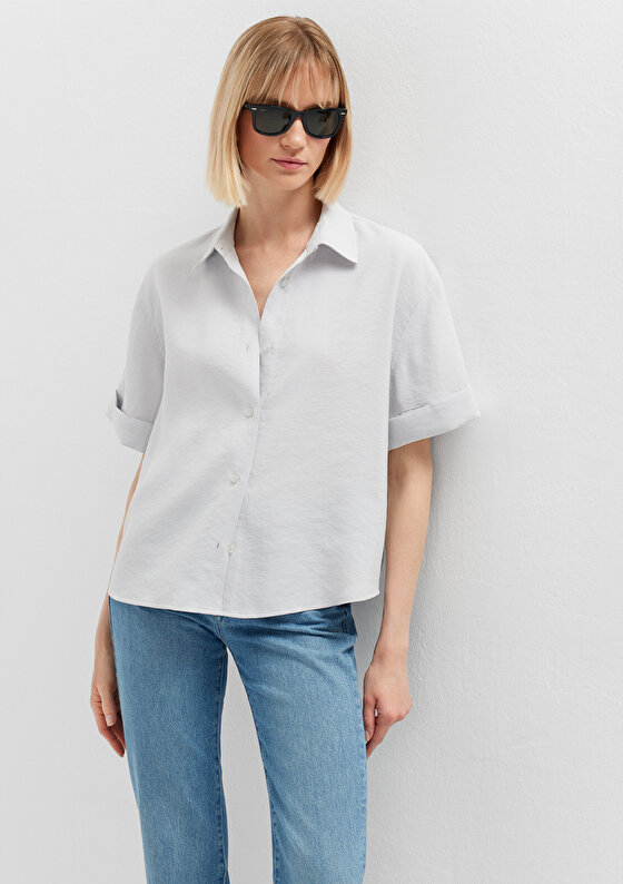 Modal (Tencel™) Karışımlı Açık Mavi Gömlek