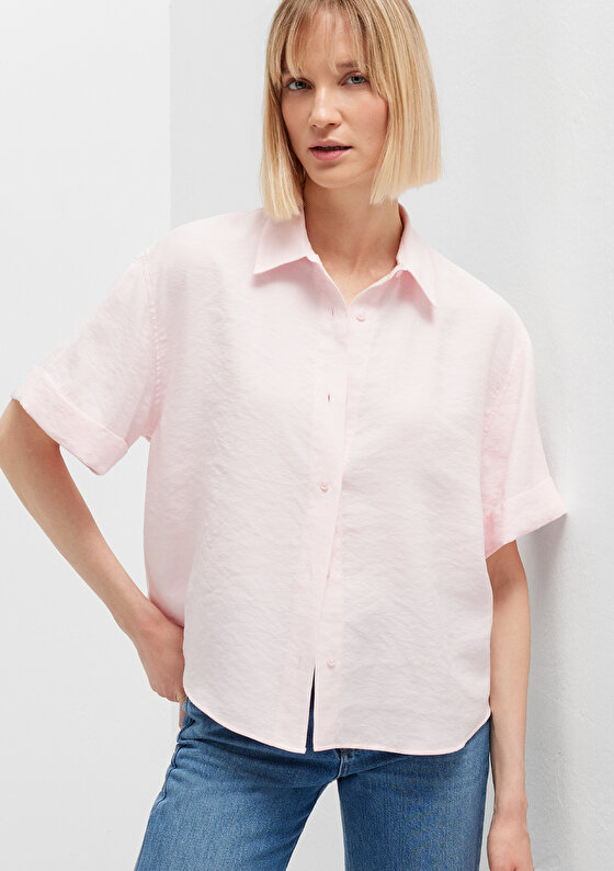 Modal (Tencel™) Karışımlı Pembe Gömlek